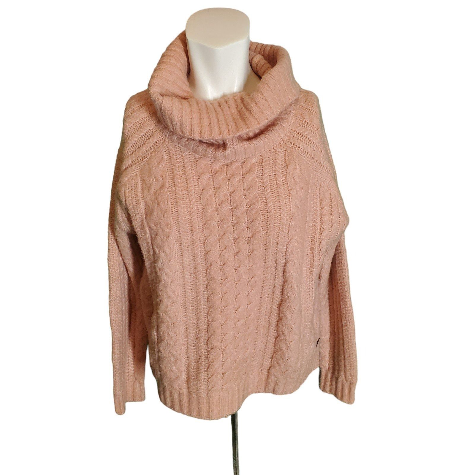 Other Carve Designs Chunky Cable Knit Sweater Oversized Wool Turtl Size XS / US 0-2 / IT 36-38 - 1 Thumbnail