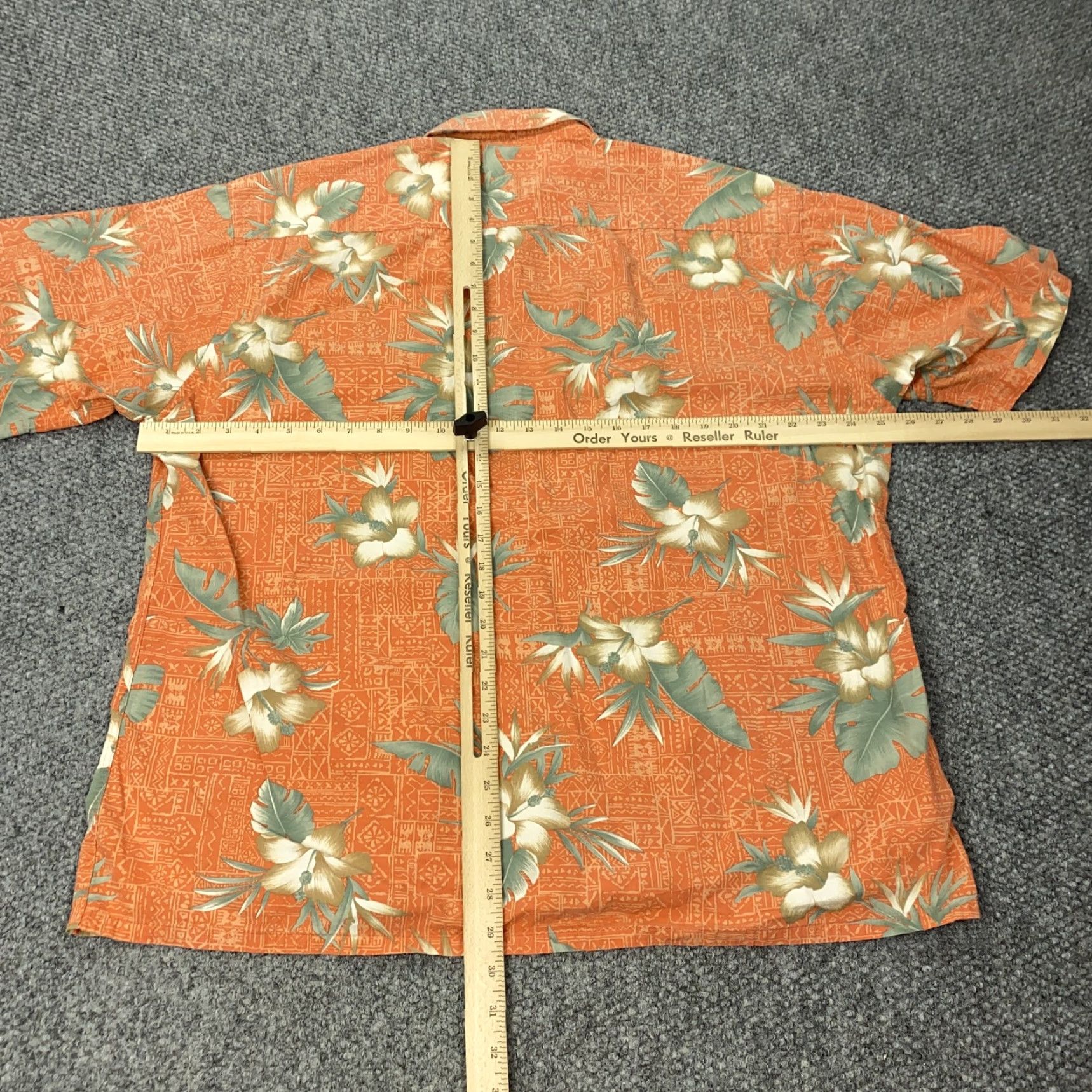 Pierre Cardin Pierre Cardin Hawaiian Shirt Mens XL Orange Floral Button Up Camp Tropical Casual Size US XL / EU 56 / 4 - 5 Thumbnail