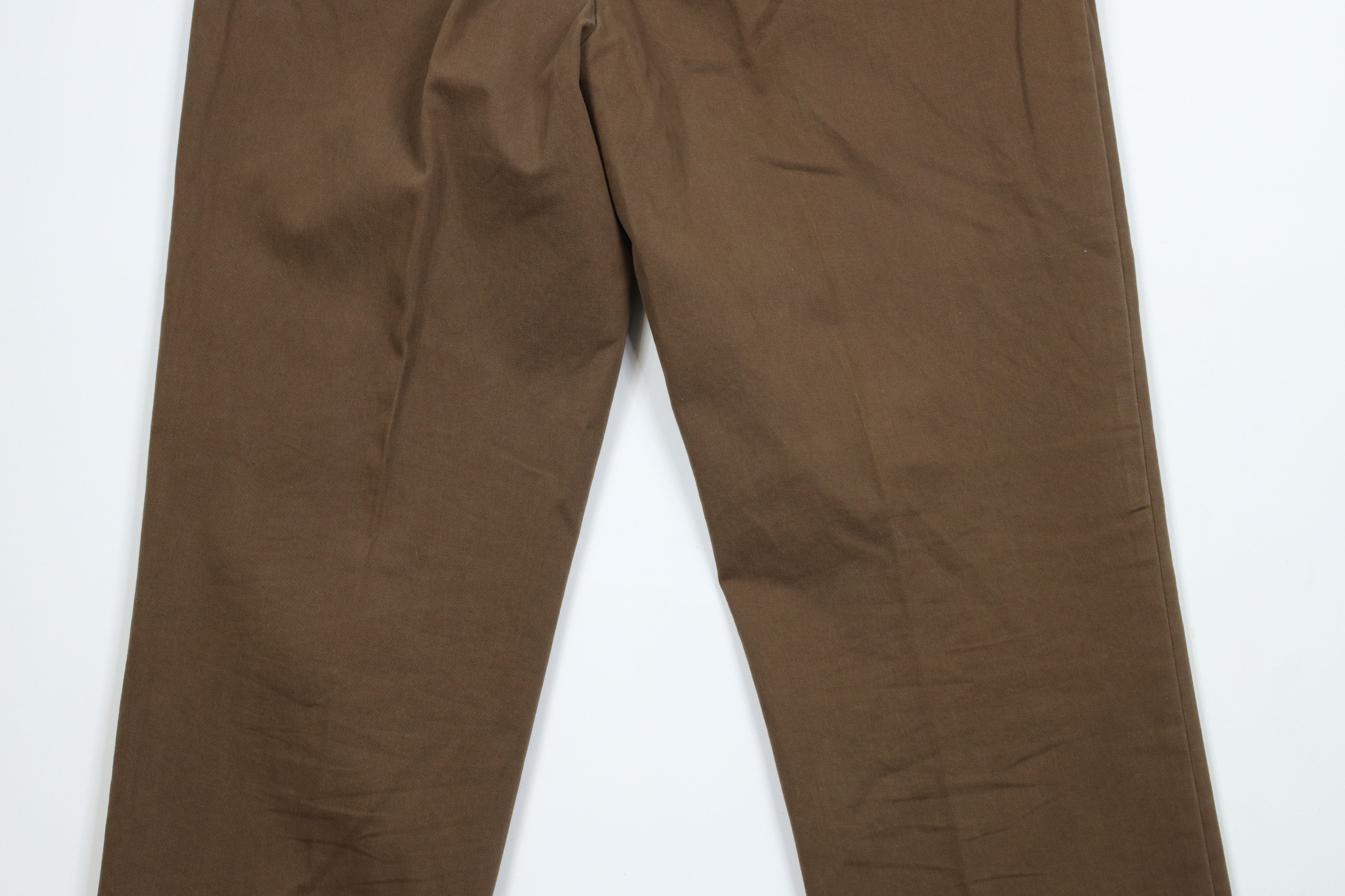 Ralph Lauren × Vintage Vintage 90s Ralph Lauren Wide Leg Chino Pants Brown Cotton Size US 36 / EU 52 - 13 Thumbnail