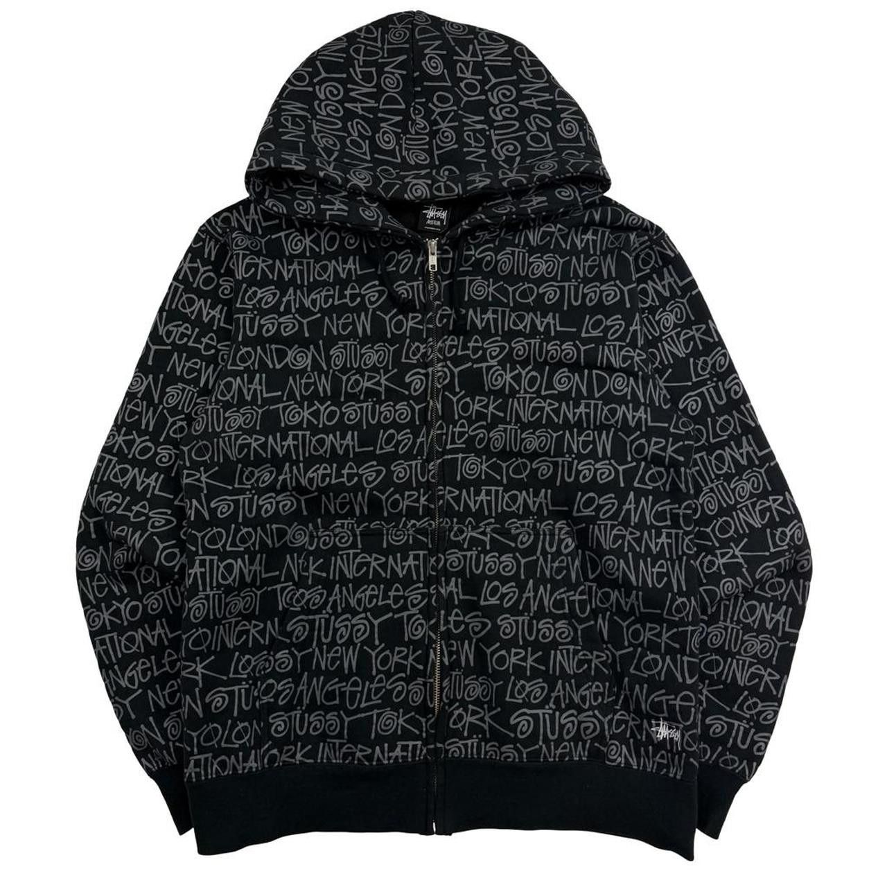 Stussy Vintage Stussy World Tour City Text Zip Up Hoodie - Medium Size US M / EU 48-50 / 2 - 1 Thumbnail