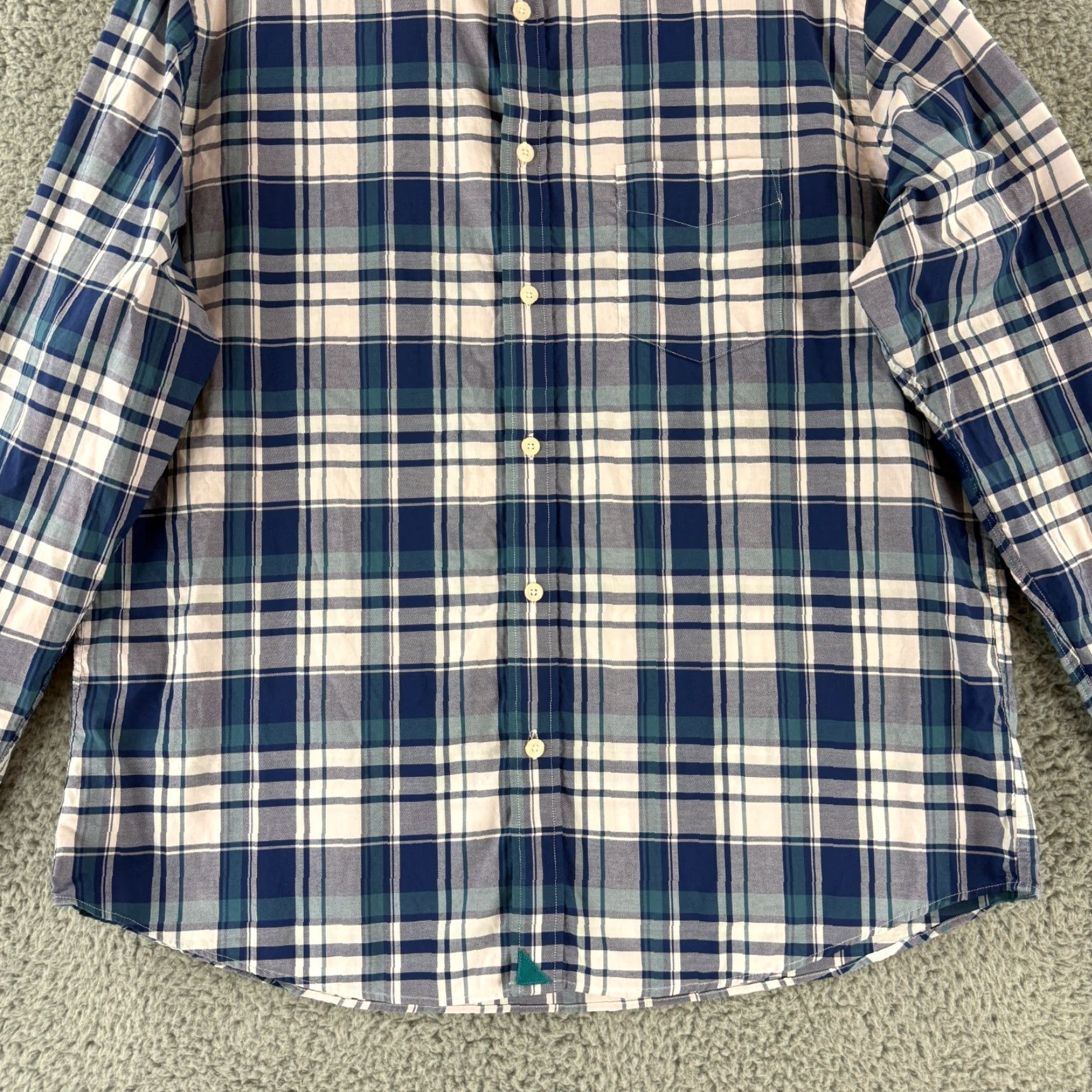 UNTUCKit UNTUCKit Button-Up Shirt Mens XL Blue Plaid Long Sleeve 100% Cotton Jeans? Size US XL / EU 56 / 4 - 5 Thumbnail