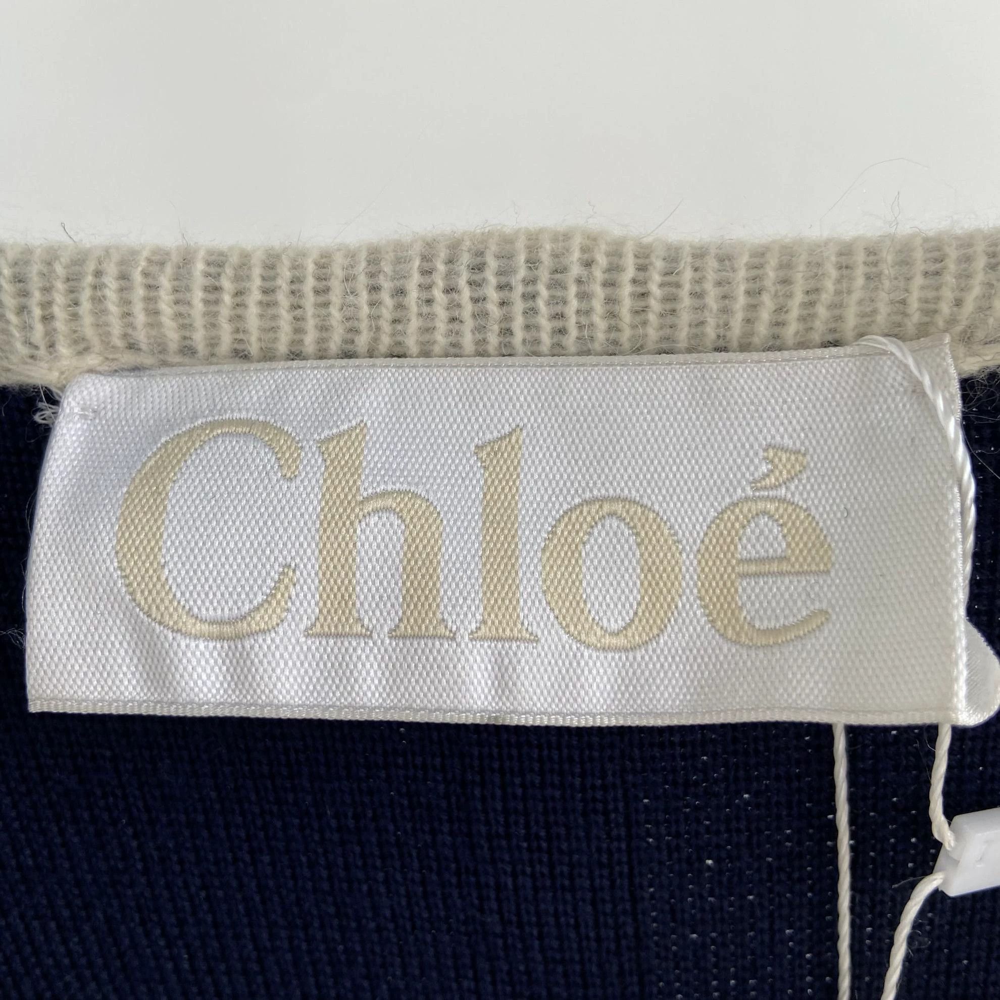 Chloe Chloe Women's Blue Cardigan XS Size XS / US 0-2 / IT 36-38 - 7 Thumbnail