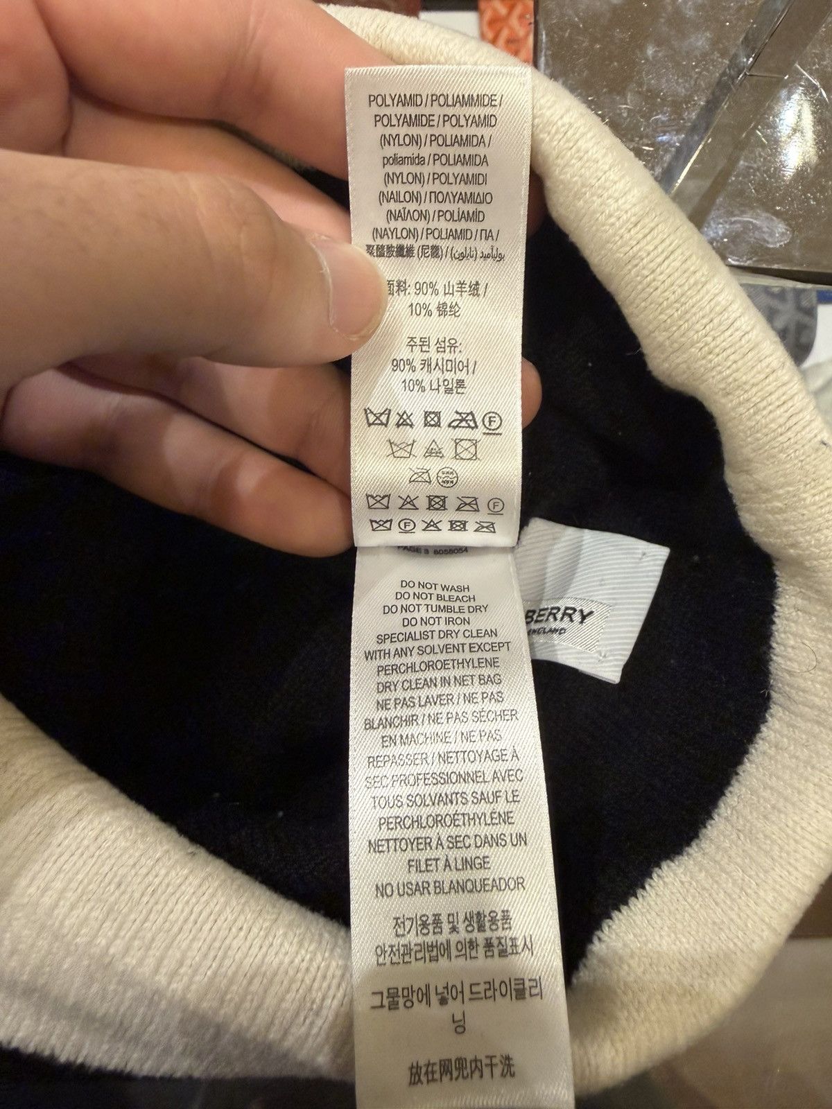 Burberry Burberry Cashmere Logo Intarsia Beanie Size ONE SIZE - 5 Thumbnail