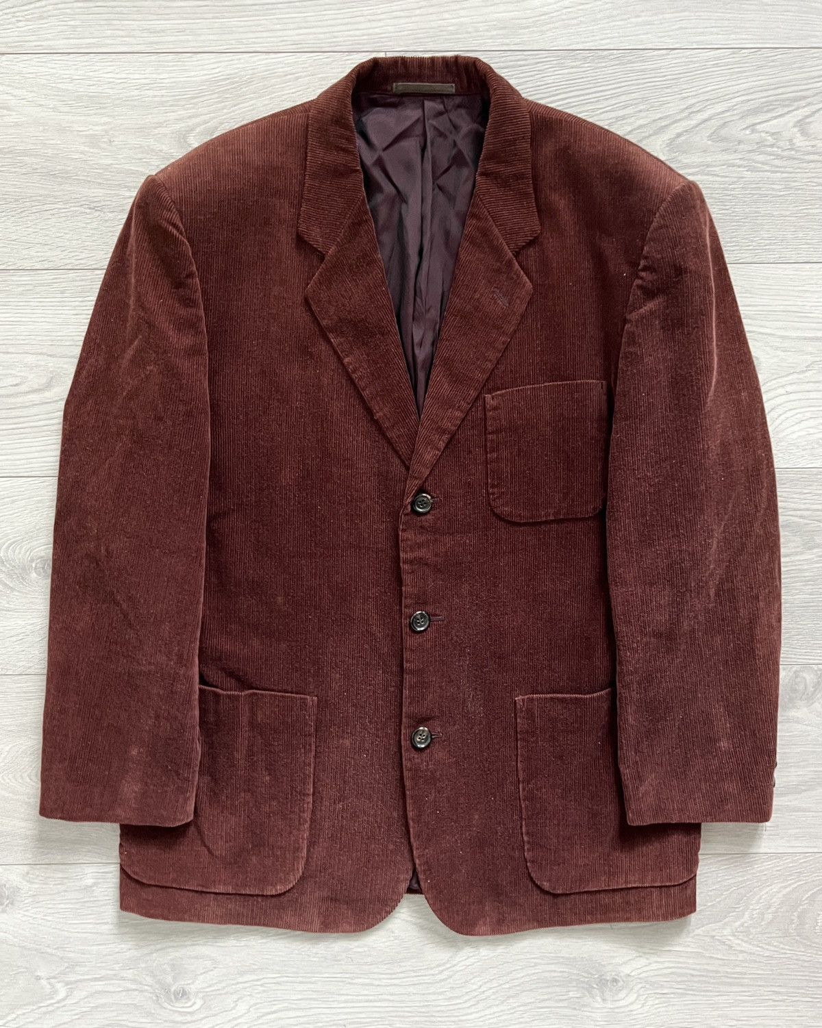 image of Comme Des Garcons x Comme Des Garcons Homme 1993 Rust Red Corduroy Jacket, Men's (Size Medium)
