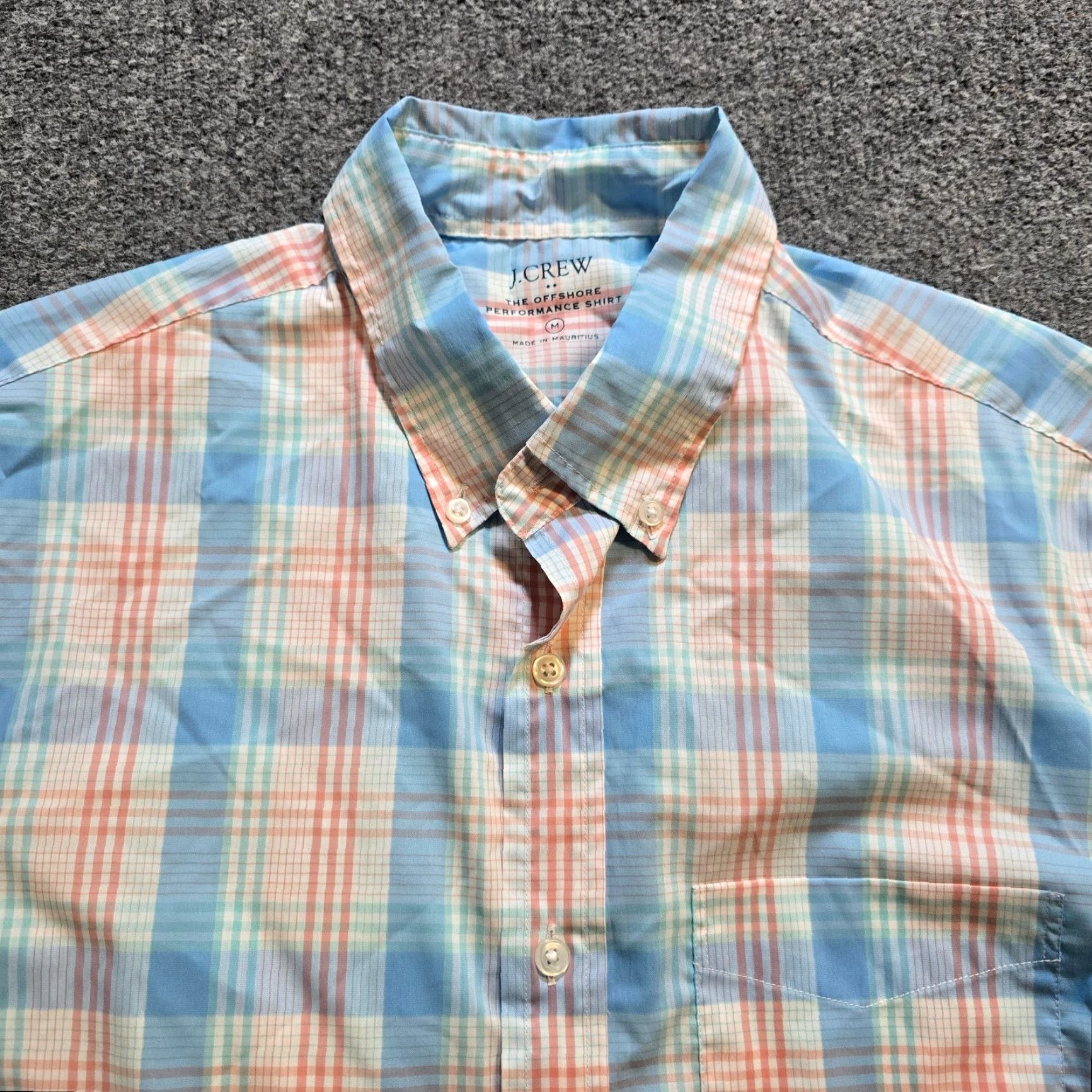 J.Crew J Crew Shirt Mens Medium Blue Plaid Performance Nylon Blend Button-Up Career Preppy Size US M / EU 48-50 / 2 - 2 Thumbnail