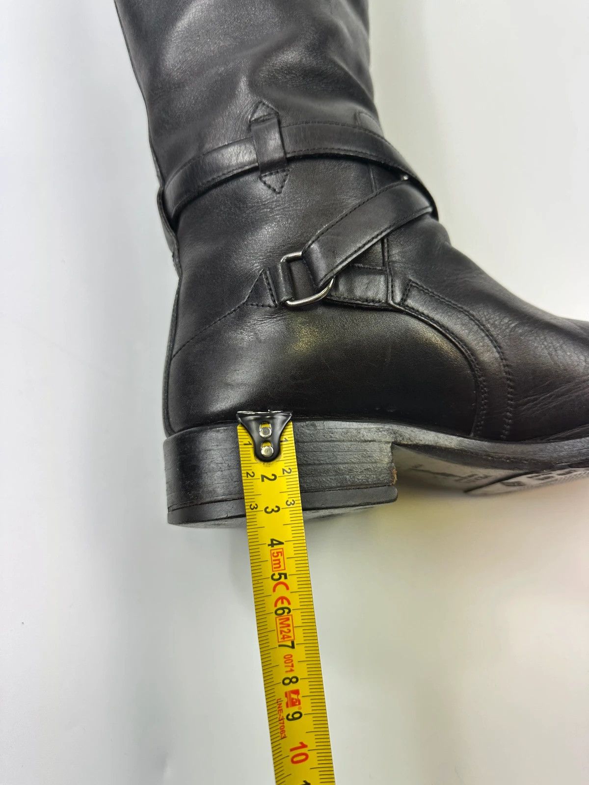 Prada Prada Milano Early 00’s Black Leather High Belted Boots Size US 7 / IT 37 - 15 Thumbnail