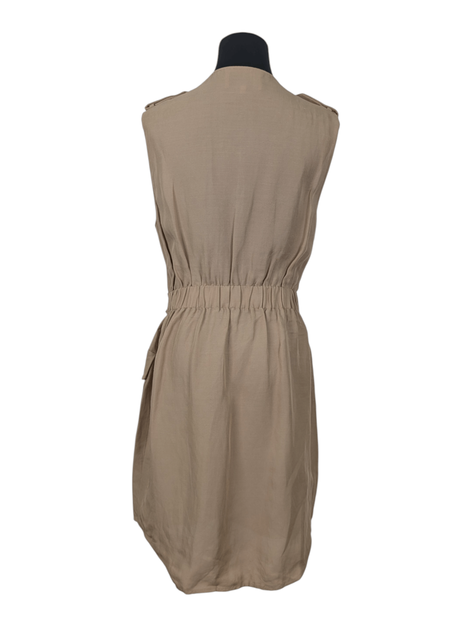 3.1 Phillip Lim 3.1 Philip Lim Beige Shirt Dress With Waistbelt Size XS / US 0-2 / IT 36-38 - 2 Thumbnail