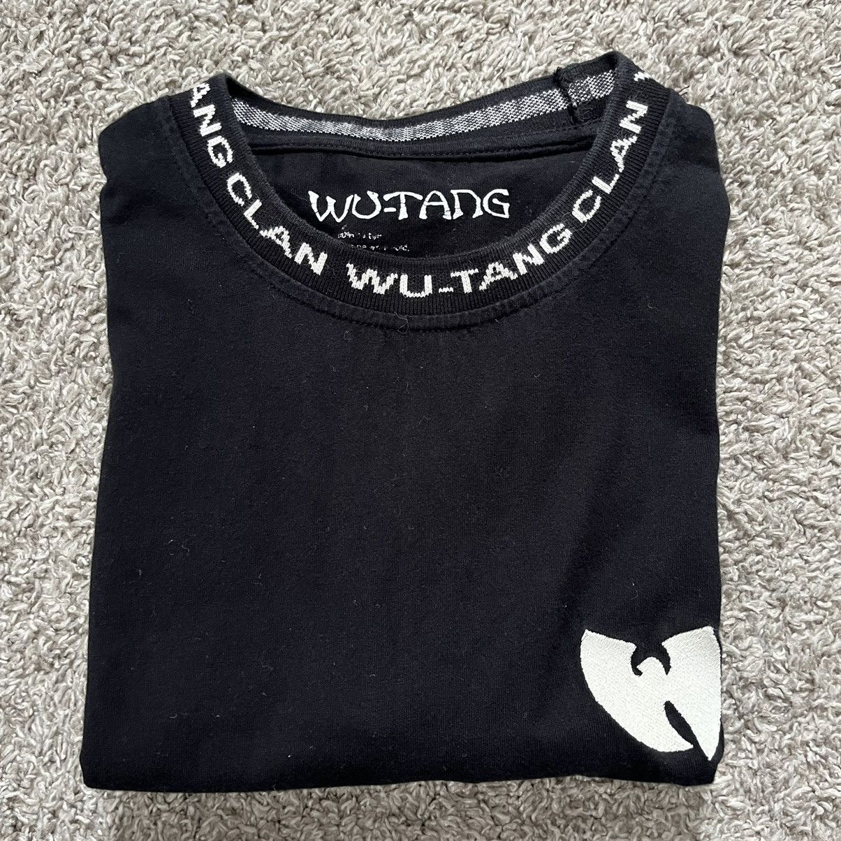 image of Wu Tang Clan x Wutang Wu-Tang Shirt Size Medium Wutang Spellout On Neck Tshirt in Black, Men's