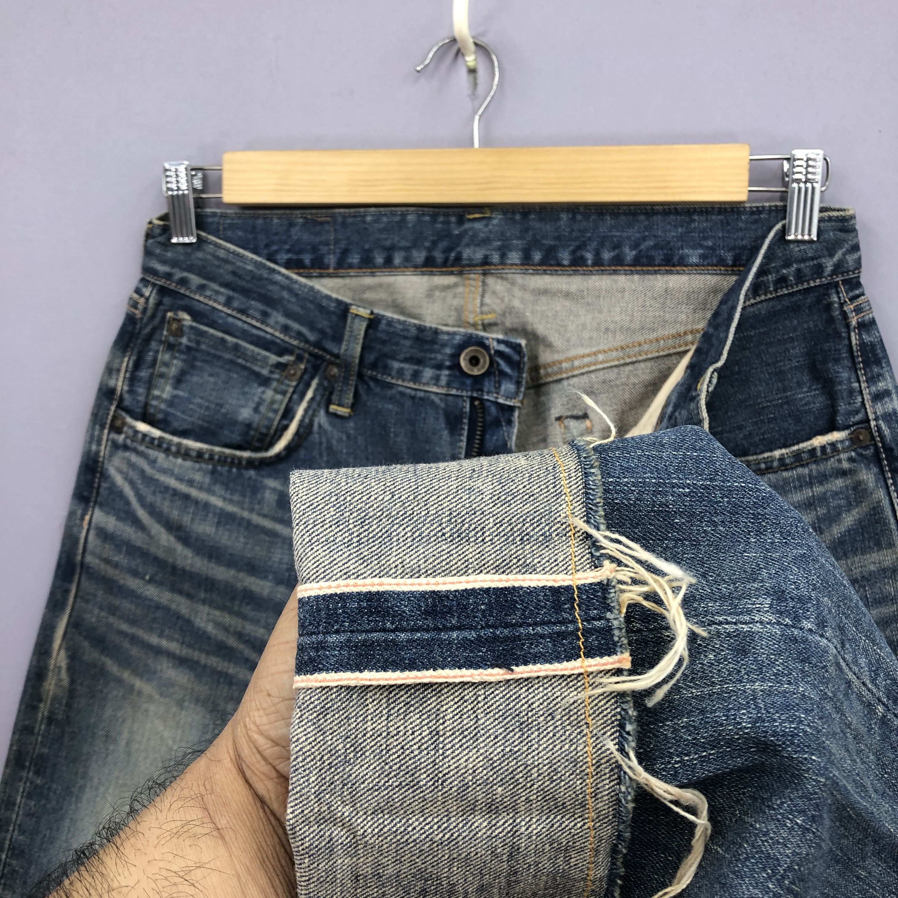 Japanese Brand Vintage 90s Edwin 505x Redline Jeans Mud Wash Selvedge Denim Size US 32 / EU 48 - 7 Thumbnail