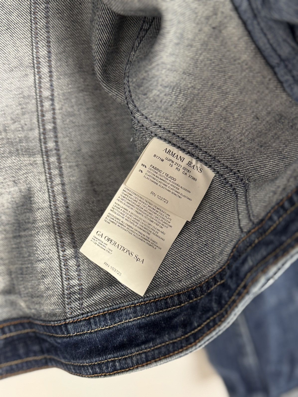 Armani Y2K Armani Jeans Denim Biker Jacket Size S / US 4 / IT 40 - 16 Thumbnail