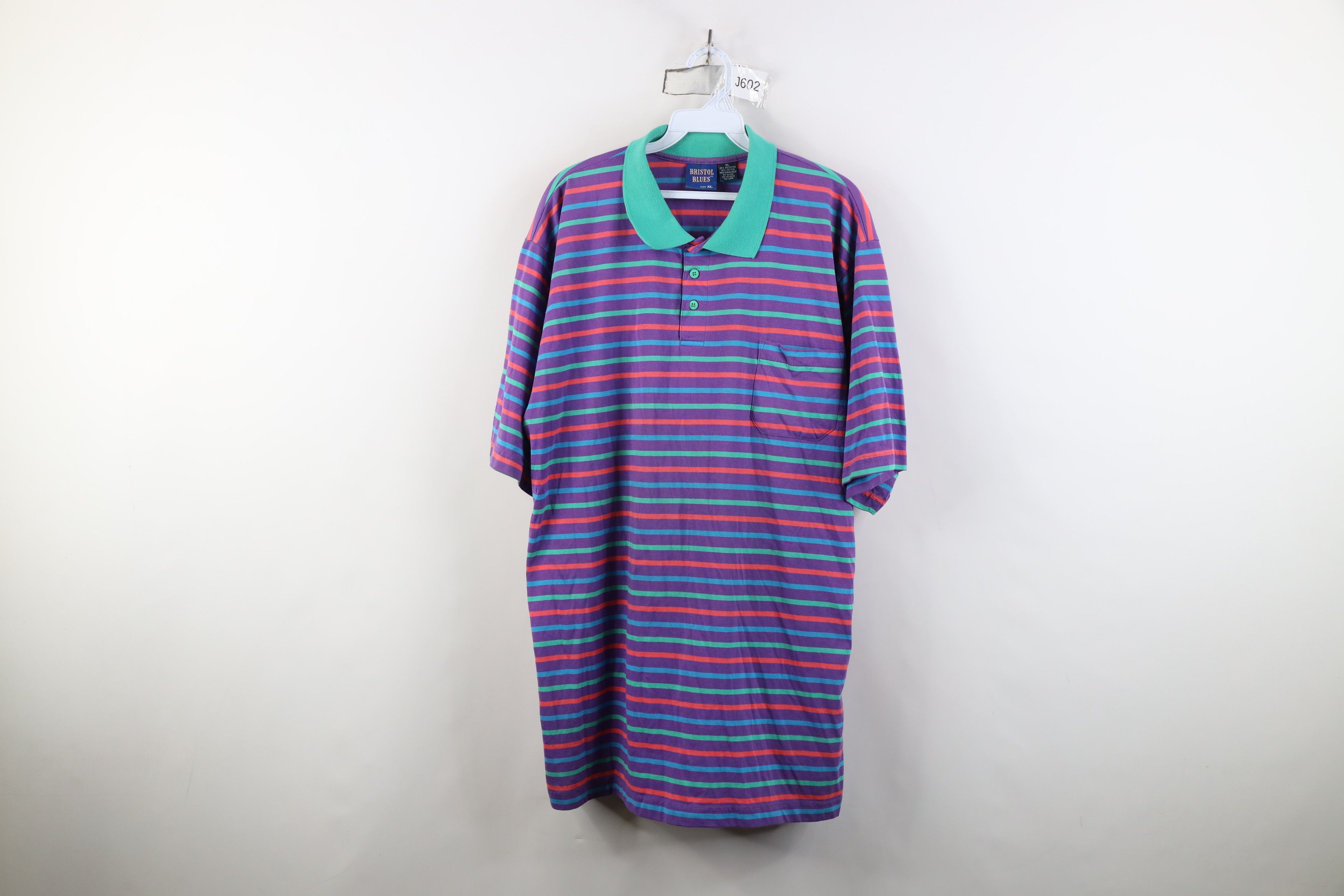 Vintage Vintage 90s Streetwear Striped Knit Collared Golf Polo Size US XL / EU 56 / 4 - 1 Thumbnail