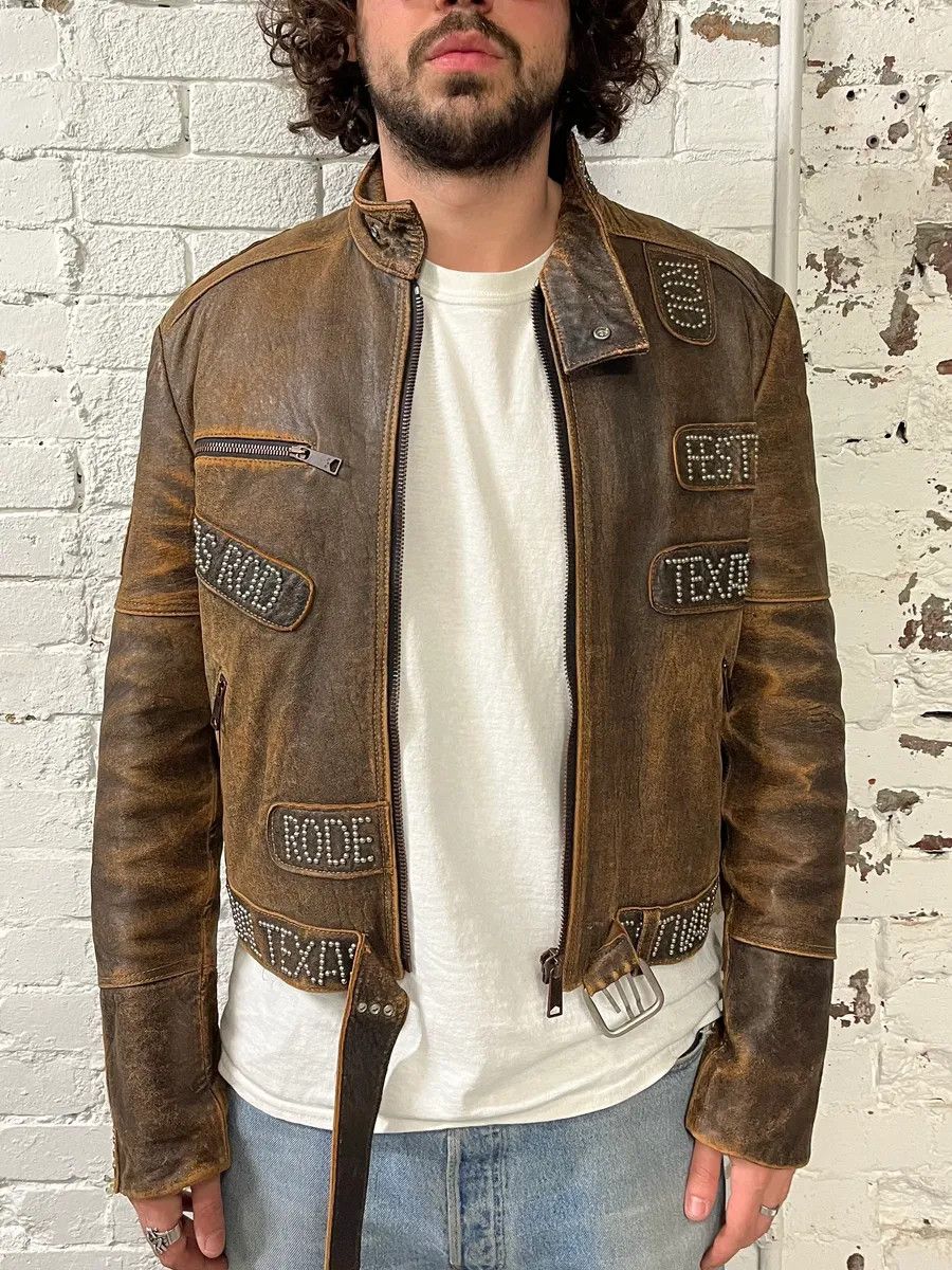 Dolce & Gabbana SS2001 Dolce & Gabbana Rodeo Studded Aged Leather Jacket Size US M / EU 48-50 / 2 - 2 Thumbnail