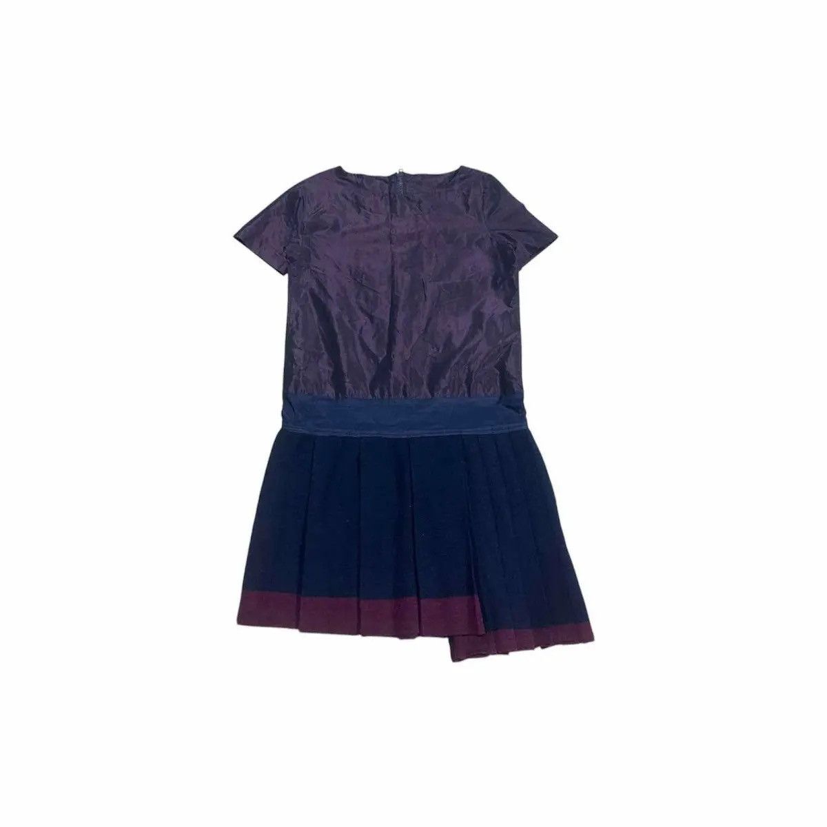 Designer × Japanese Brand × Sacai ♟️ Rare Sacai Silk Wool Asymmetrical Dress Size M / US 6-8 / IT 42-44 - 1 Thumbnail