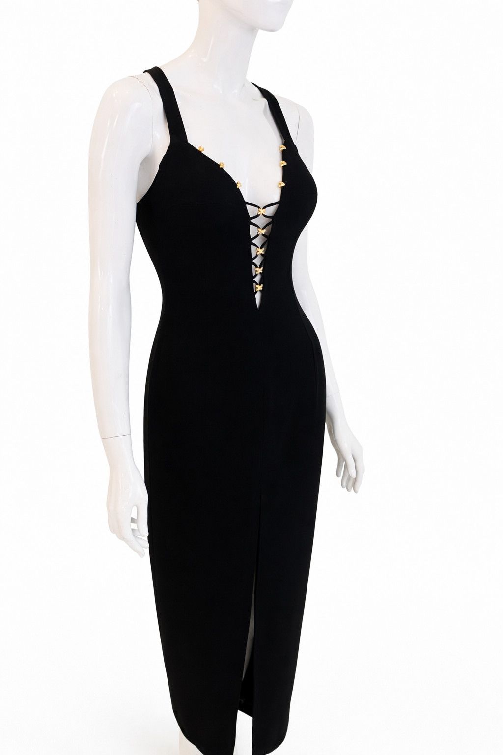 Other Impression - Vintage French Designer Evening Maxi Dress Size L / US 10 / IT 46 - 4 Thumbnail