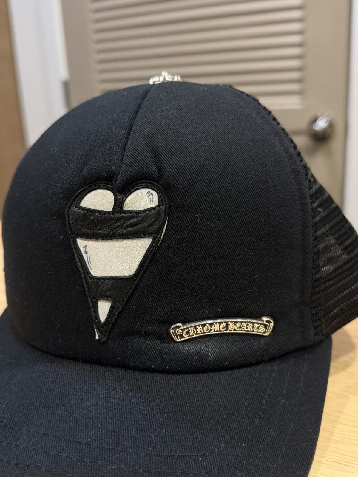 Chrome Hearts CH Matty Boy Leather Heart Patch Trucker Hat Size ONE SIZE - 2 Thumbnail