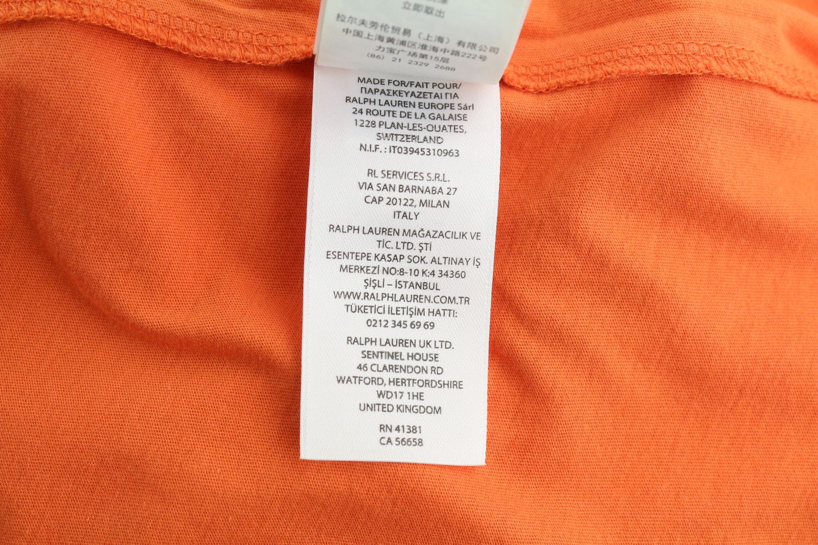 Polo Ralph Lauren M Orange Short Sleeve Crew Neck Tricot T-Shirt 84725 Size M / US 6-8 / IT 42-44 - 8 Thumbnail