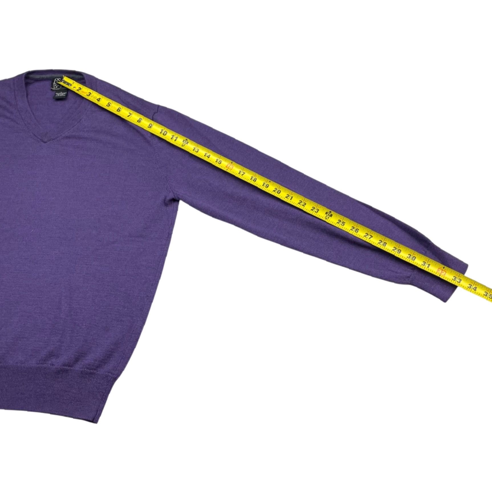 Jos. A. Bank Jos. A. Bank Men’s Pullover Sweater L 100% Merino Wool Purple Long Sleeve V-Neck Solid Size US L / EU 52-54 / 3 - 5 Thumbnail