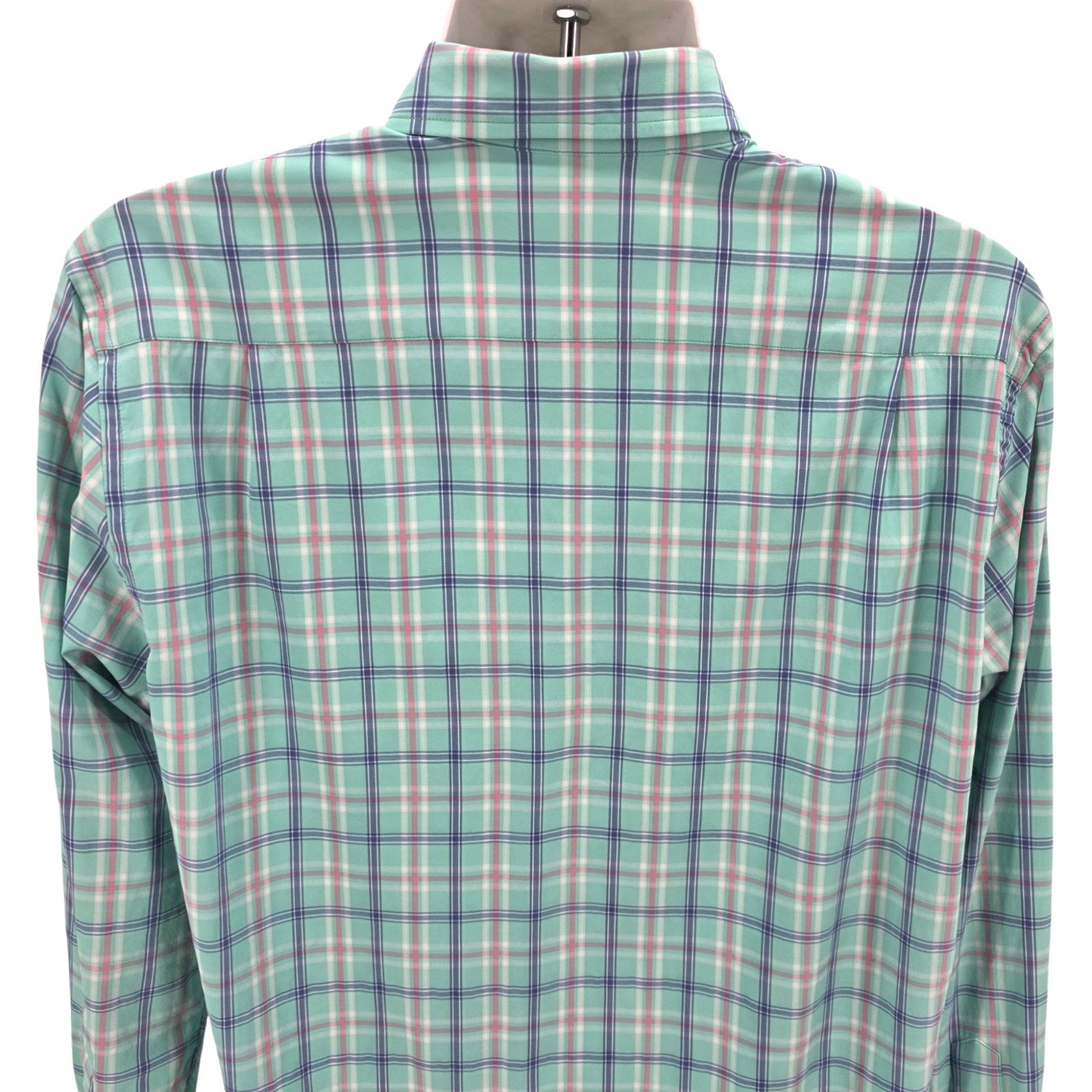 Southern Tide Southern Tide Performance Mens Large Shirt Nylon Plaid Paste Size US L / EU 52-54 / 3 - 5 Thumbnail