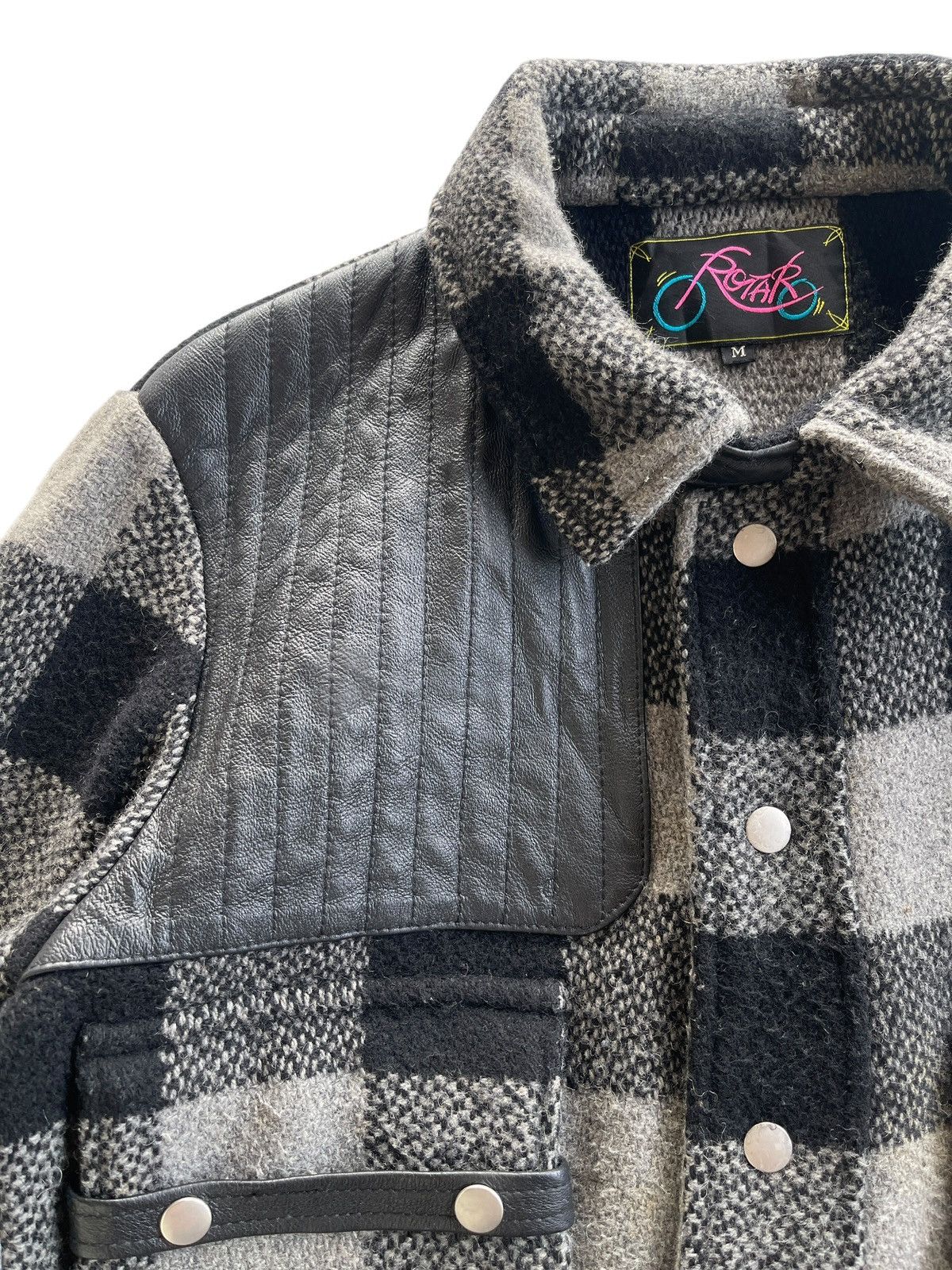 Japanese Brand Rotar Wool Blend Buffalo Plaid Jacket Size US M / EU 48-50 / 2 - 6 Thumbnail