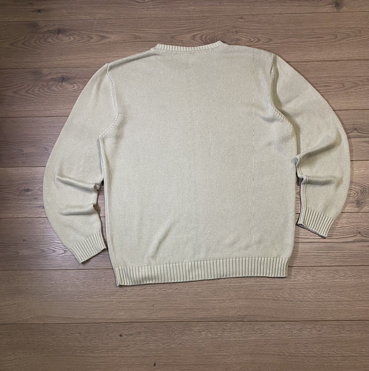 Lacoste × Vintage Vintage Lacoste Classic Knit Sweater Beige Size 6 Size US XL / EU 56 / 4 - 9 Thumbnail