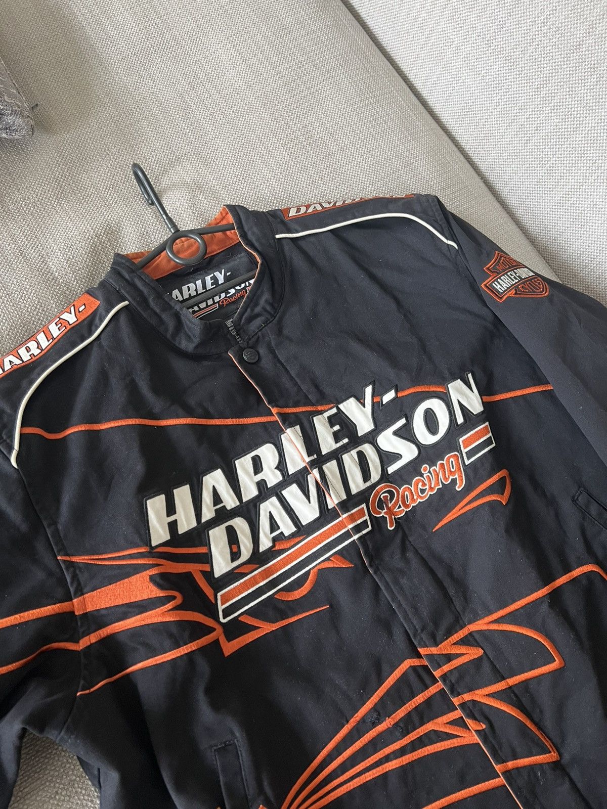 Harley Davidson × Vintage Vintage 💥 Harley Davidson Racing Jacket Size US XL / EU 56 / 4 - 10 Thumbnail