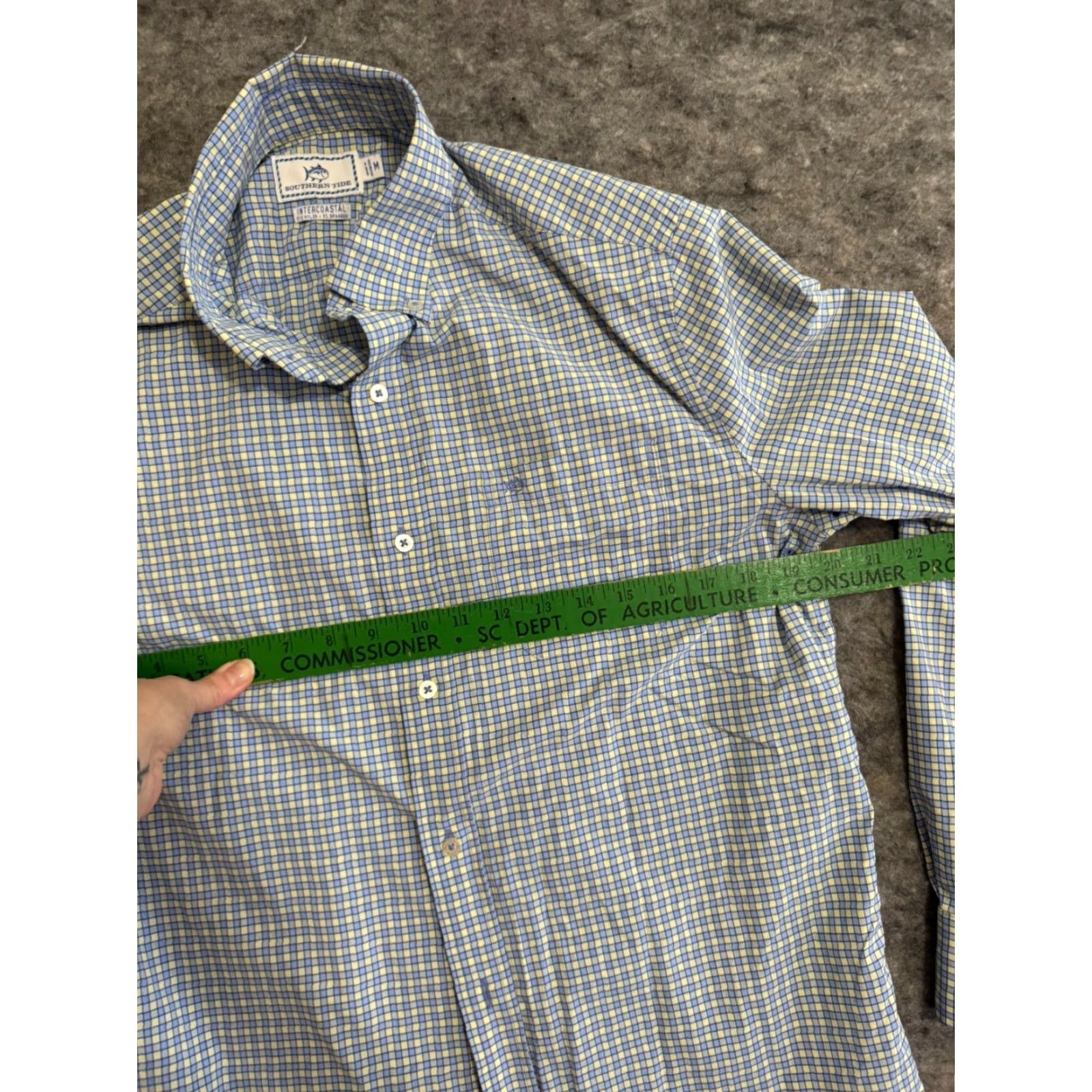 Southern Tide SOUTHERN TIDE Intercoastal Performance Shirt Men's M Multicolor Check Button-Down Collar Short Sleeve Size US M / EU 48-50 / 2 - 5 Thumbnail