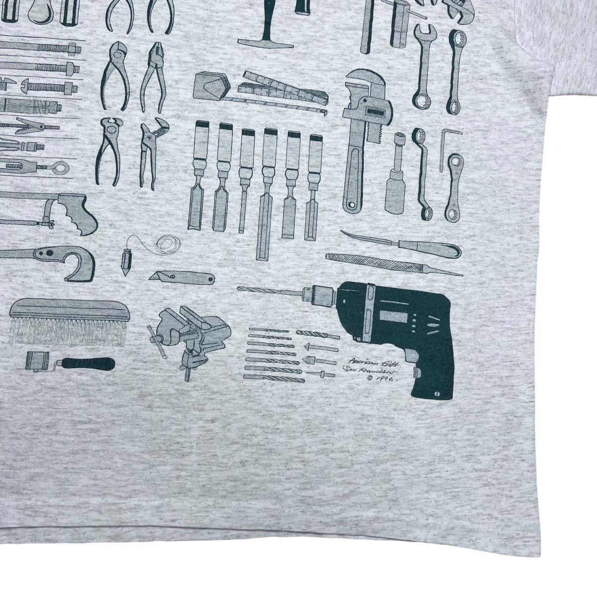 Vintage Vintage 1996 Tools Hammers Wrenches Drills Double Sided Tee Size US L / EU 52-54 / 3 - 12 Thumbnail