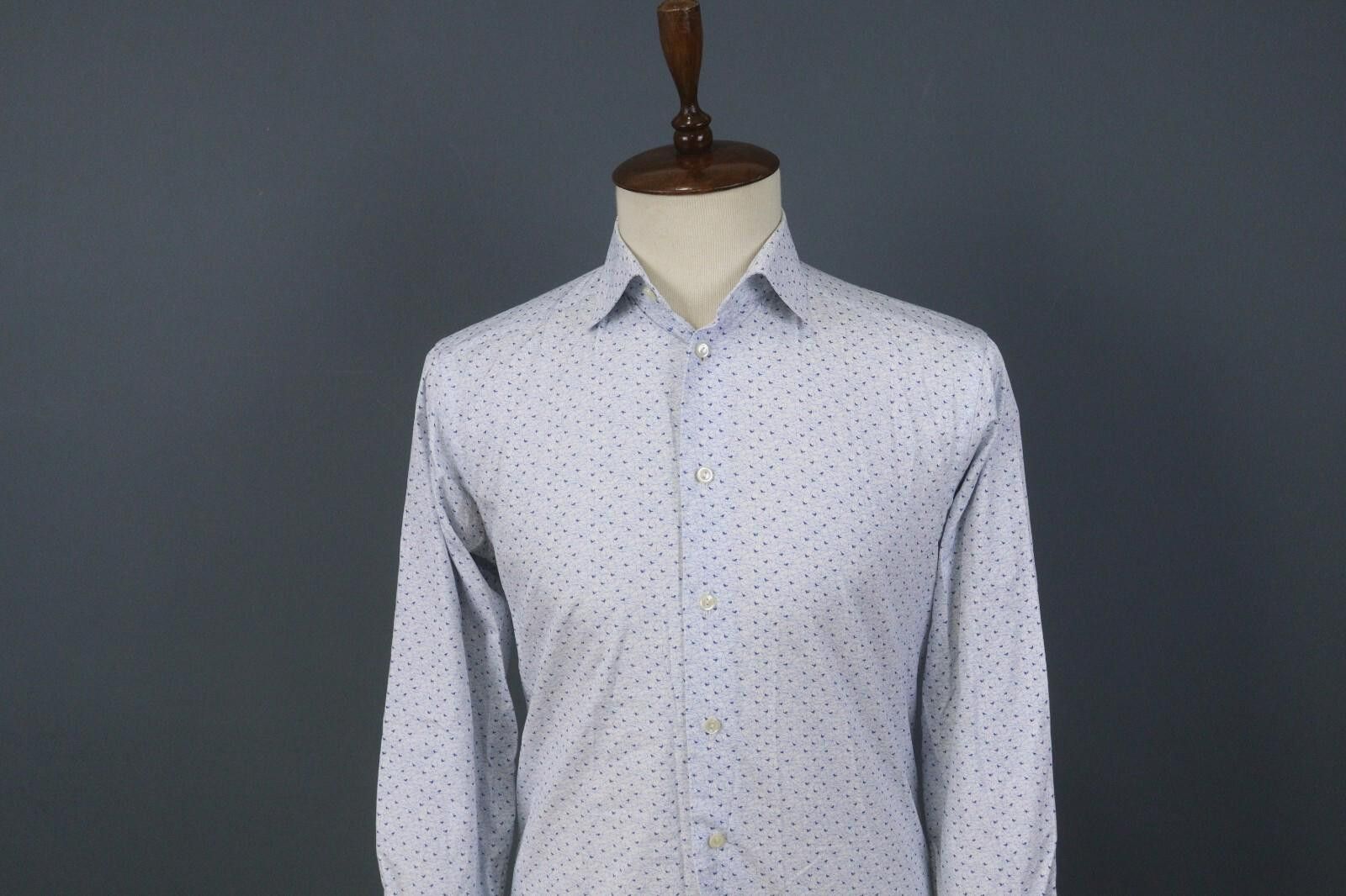 Eton Eton Slim Fit Geometric White Dress Shirt Size 39 / 15.5 Size US M / EU 48-50 / 2 - 2 Thumbnail