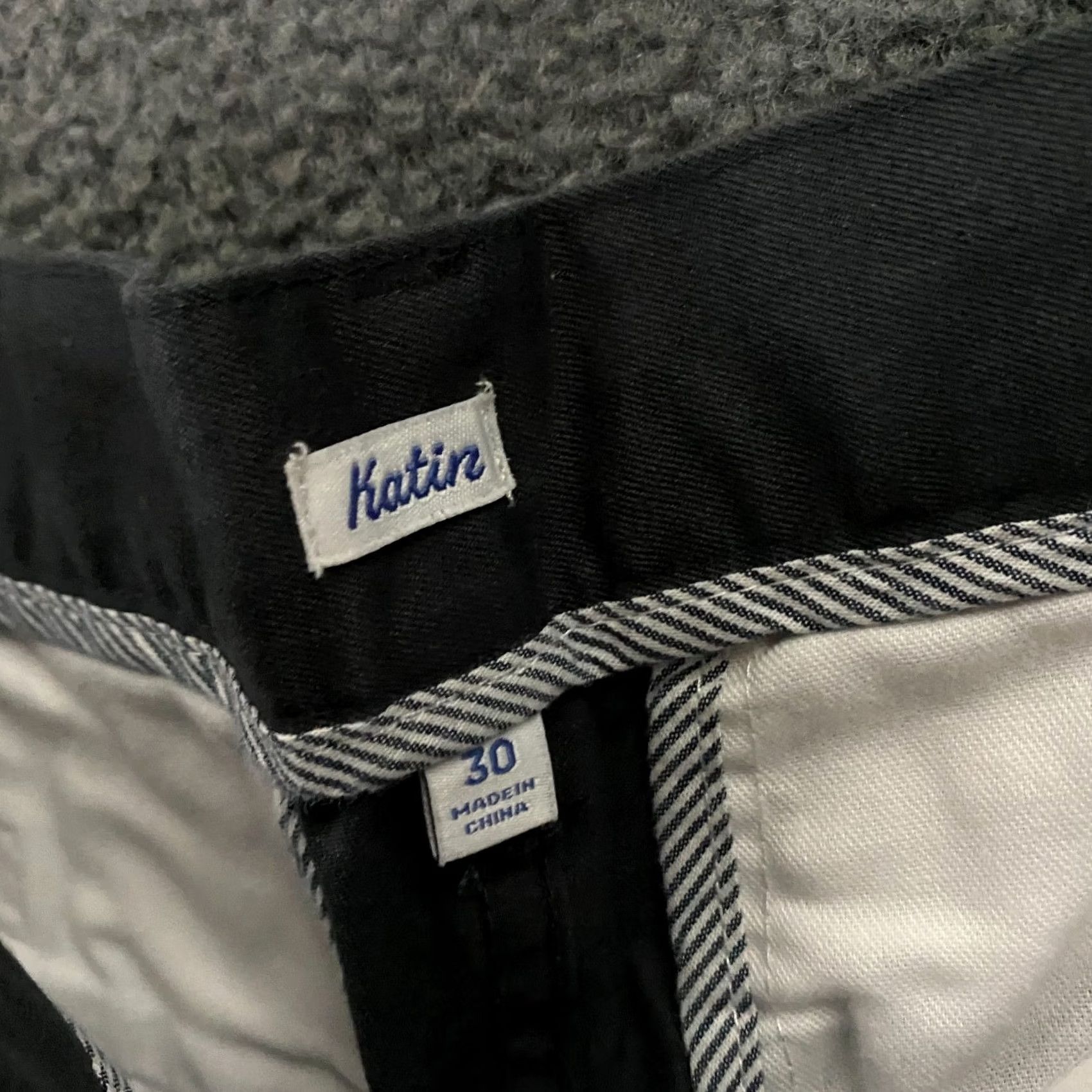 Katin Kraft Pant Chino Stretch Twill Skate Surf Black Wash Gray Size 30x31 New Mens, Men's — image 2 of 6