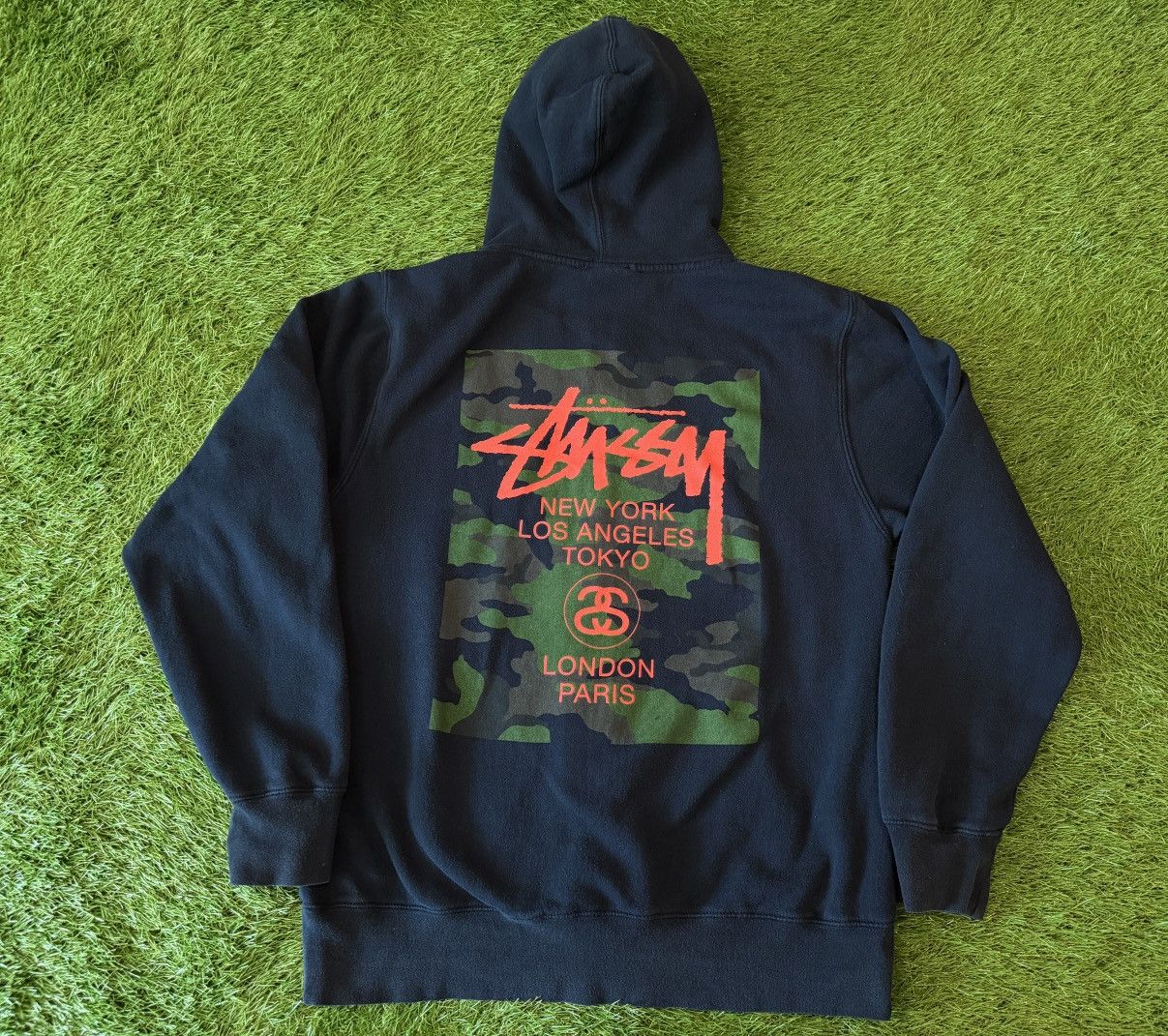 Stussy Stussy double face label contrast stitch zip hoodie | Grailed