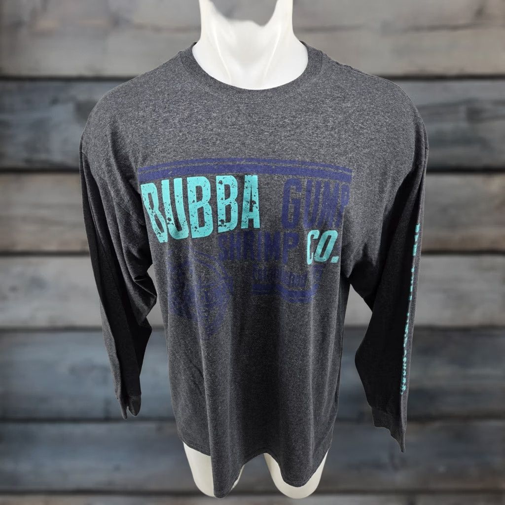 Shrimps Bubba Gump Shrimp Co. Adult Long Sleeve Shirt Gray 2XL Size US XXL / EU 58 / 5 - 1 Thumbnail