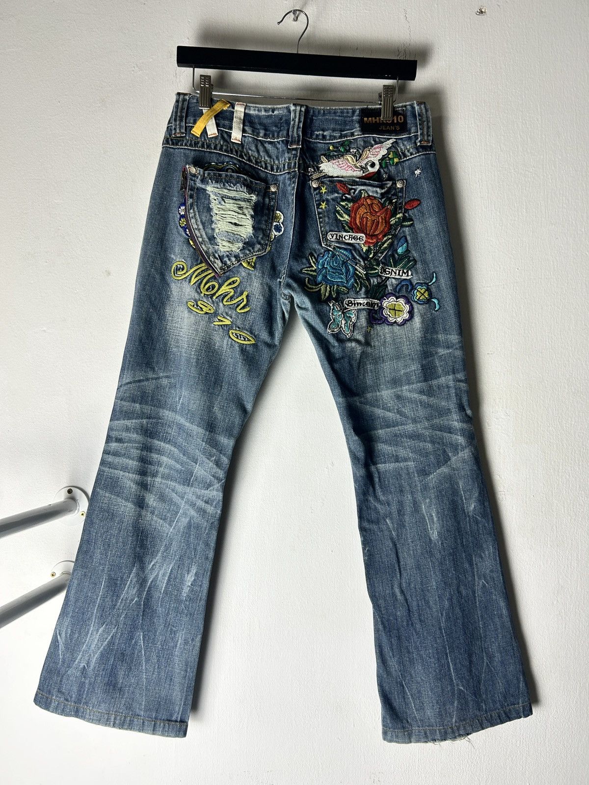 Yasuyuki Ishii MHR310 Tattoo Embroidery Flared Jeans Japanese denim lgb Size US 33 - 1 Thumbnail