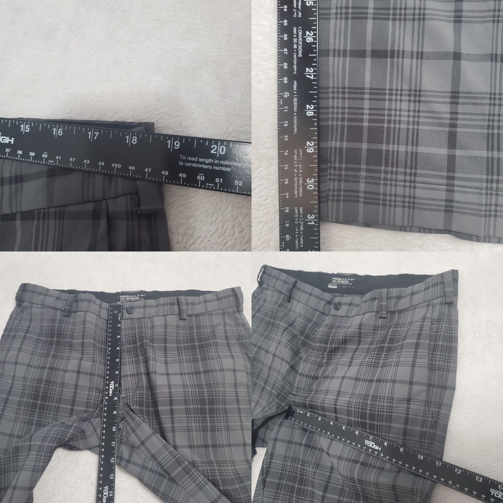 Nike Nike Golf Pants Mens 36x32 Gray Plaid Dri Fit Tour Performance Preppy 37X31 Pants Mens Gray Plaid Dri Fit Tour Performance Nike Golf Tour Preppy 90s? Size US 36 / EU 52 - 8 Thumbnail