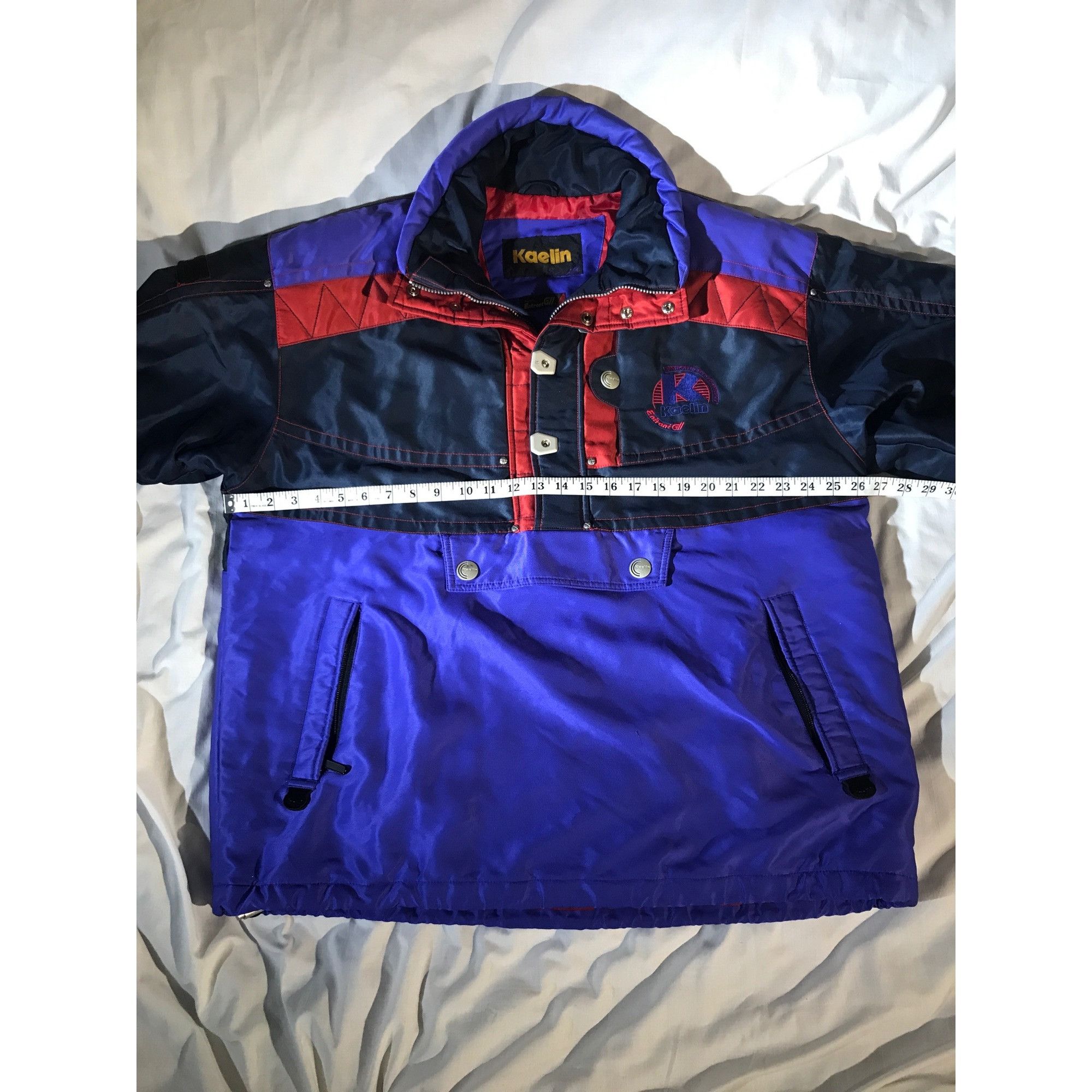 Vintage Kaelin Men's Snowboard Ski Performance Blue Half Zip Jacket Size US L / EU 52-54 / 3 - 5 Thumbnail