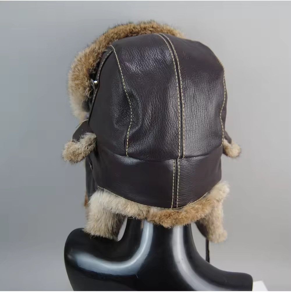 Other Unisex Genuine Sheepskin Real Rabbit Fur Hats Size ONE SIZE - 3 Thumbnail