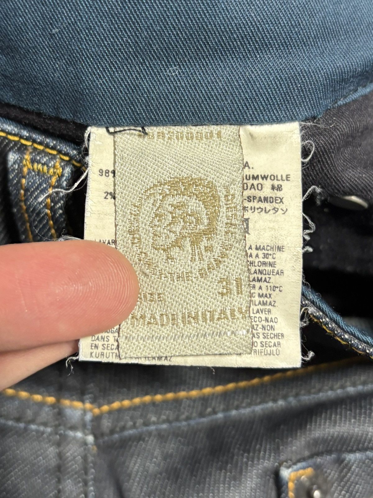 Diesel 2004 Diesel Jeans Ronhar Waxed Luster Slimane Flared VIntage Size US 31 - 11 Thumbnail