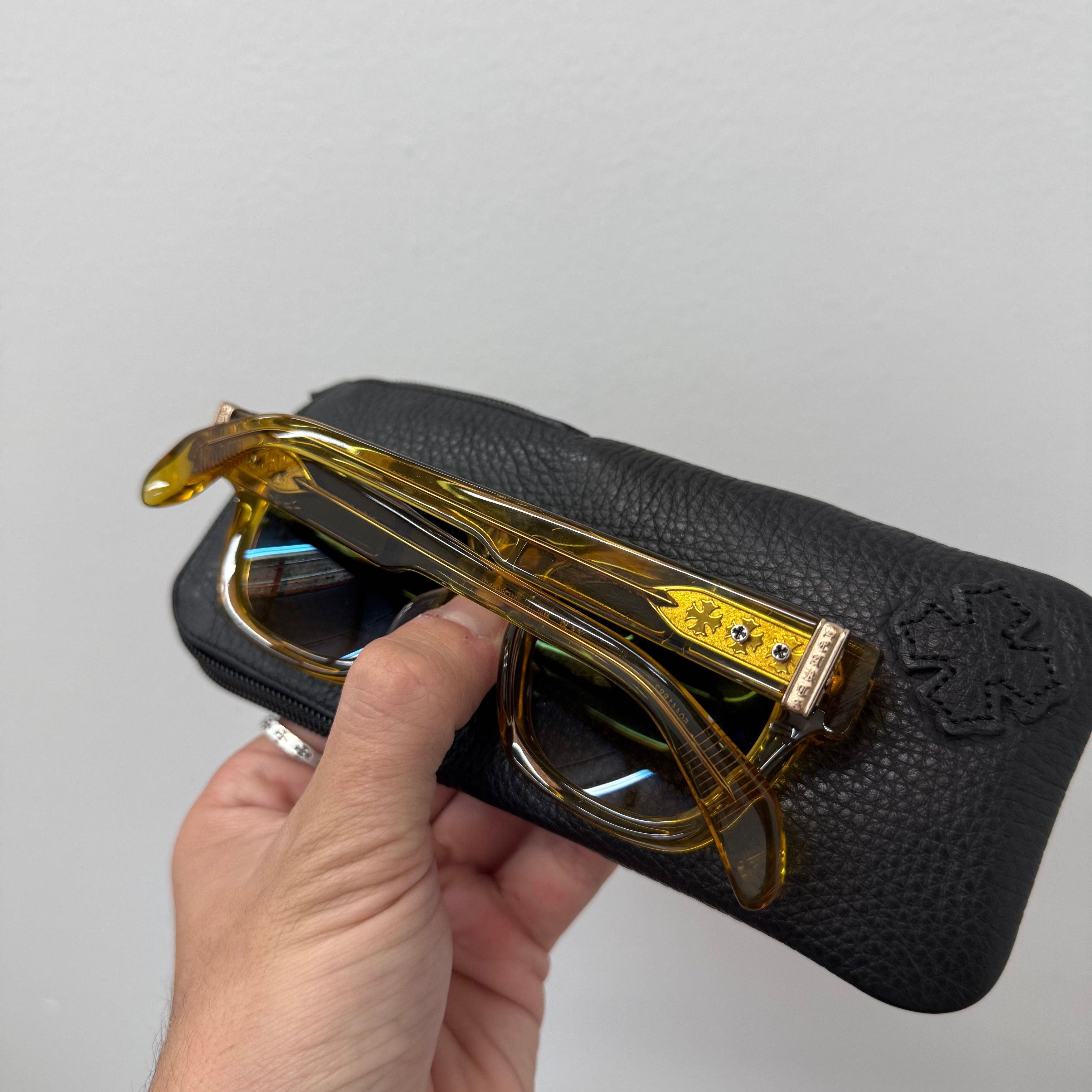 Chrome Hearts Chrome Hearts Dickfitzener Yellow Sunglasses Size ONE SIZE - 2 Thumbnail