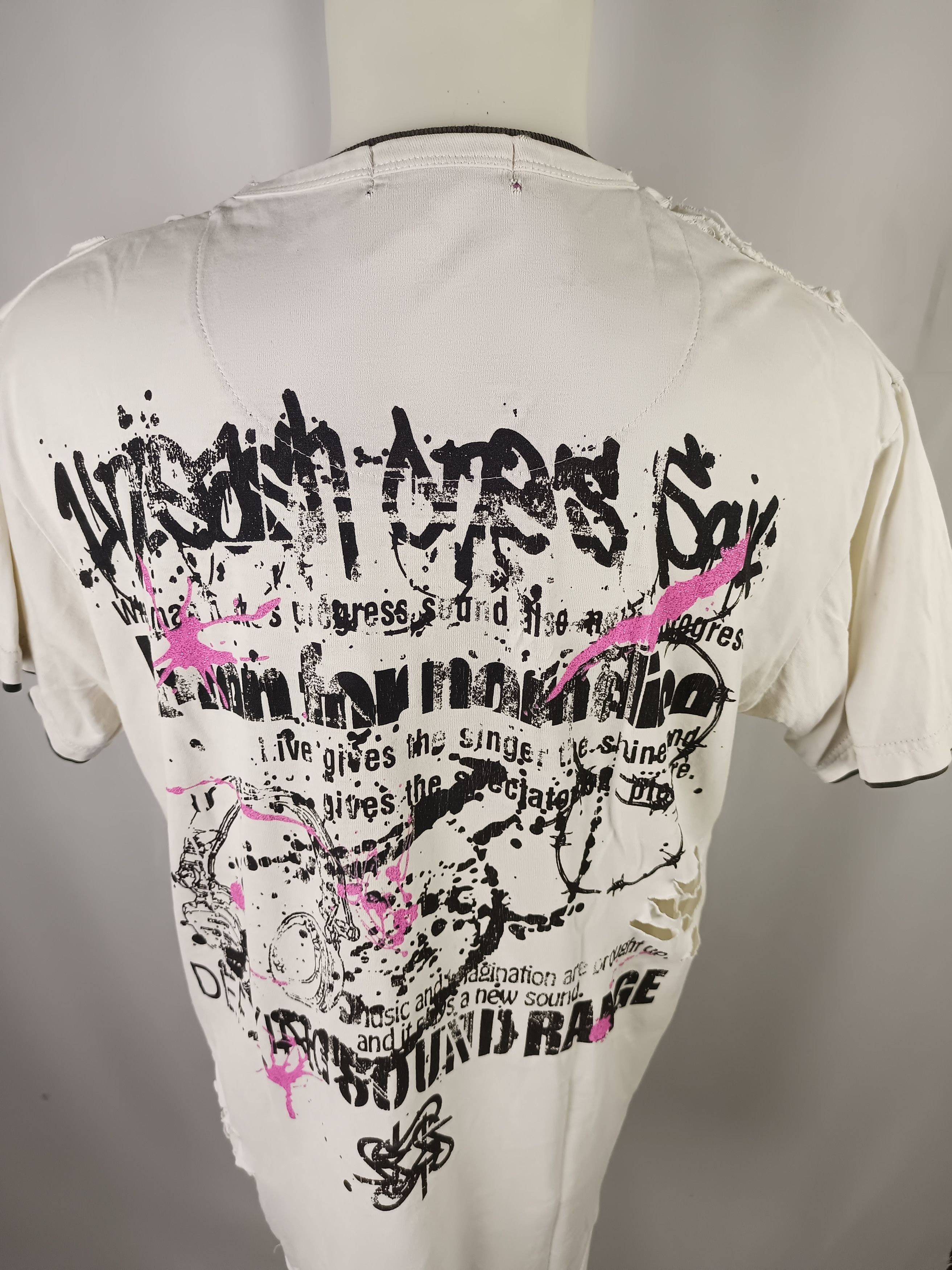 If Six Was Nine × Japanese Brand × Vintage Time Step POEM Print Distressed Tshirt Double Layer Size US XL / EU 56 / 4 - 16 Thumbnail