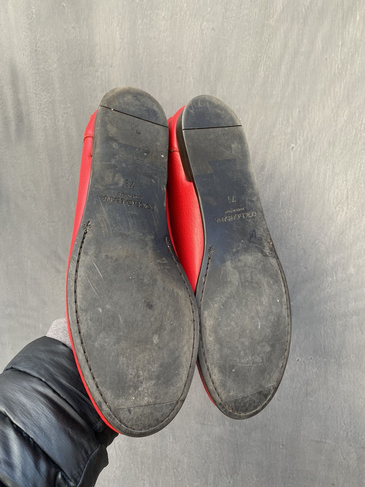 Dolce & Gabbana Dolce Gabbana Leather Red Moccasin Size U.K. 7.5 Size US 8 / EU 41 - 11 Thumbnail