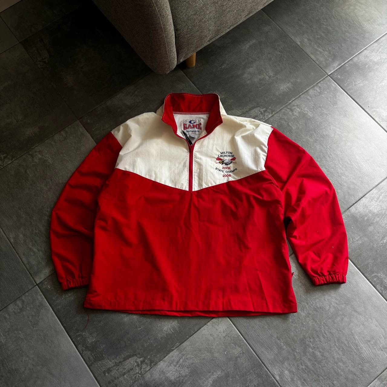 Vintage Vintage State Champs Milton Lacrosse Light Jacket 00s USA Size US L / EU 52-54 / 3 - 3 Thumbnail