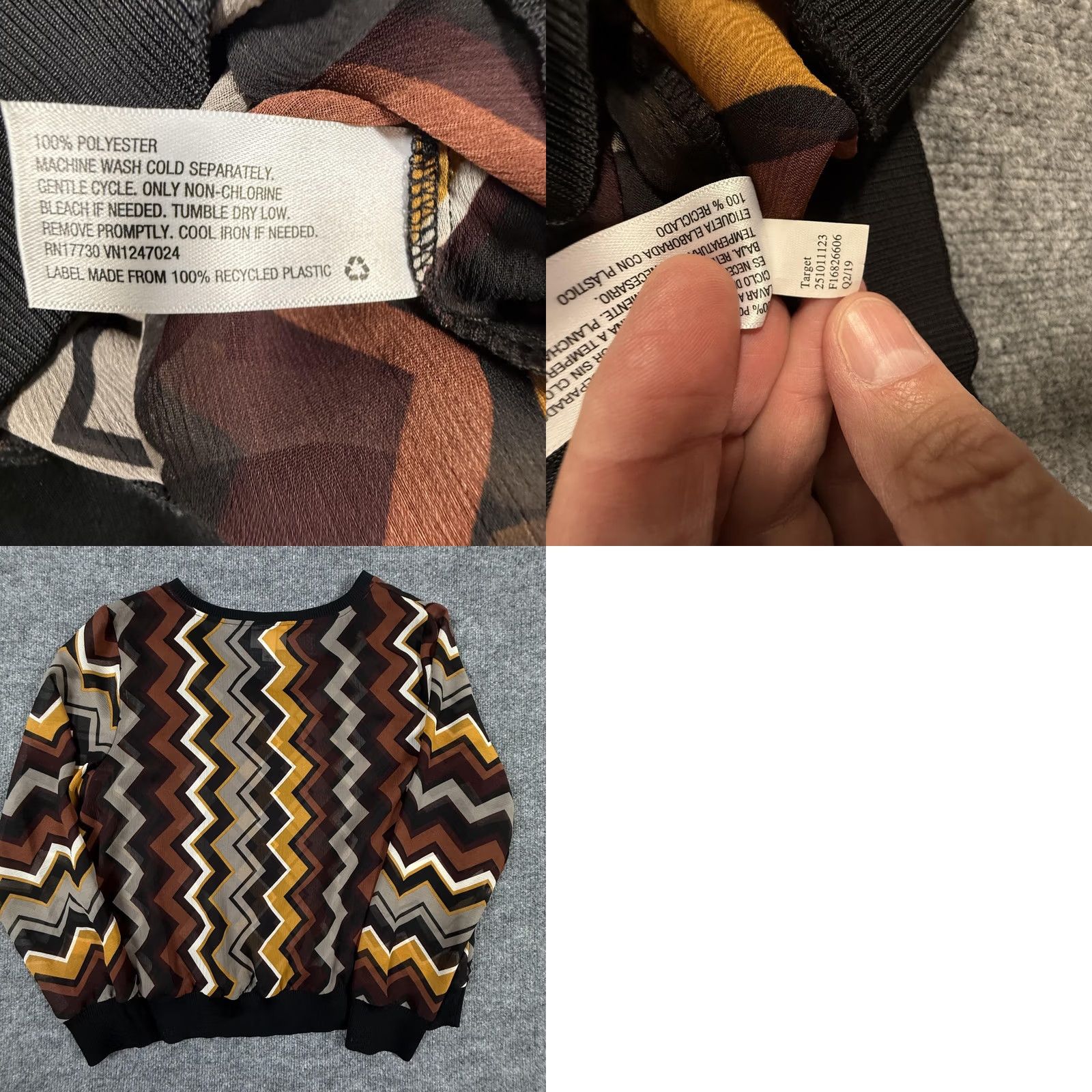 Missoni VINTAGE Missoni Sweater Womens XL Chevron Long Sleeve Target 20th Anniversary Pullover Size XL / US 12-14 / IT 48-50 - 8 Thumbnail