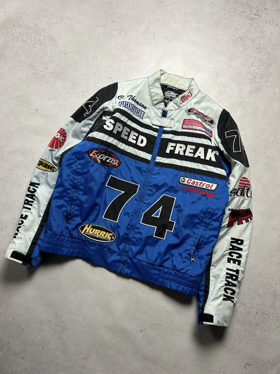 NASCAR Vintage Speed Freak Exorcist Racing Nascar Moto Jacket M Size US M / EU 48-50 / 2 - 2 Thumbnail