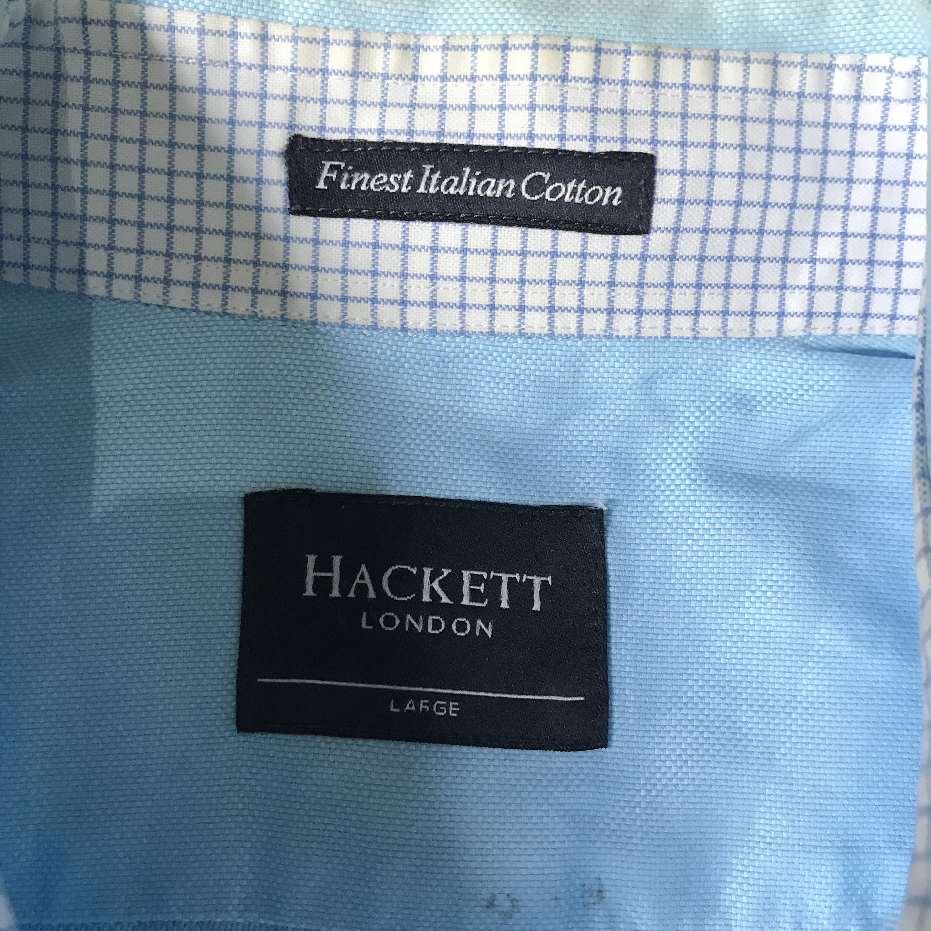 Hackett Vintage Hackett London Blue shirt Button down long sleeves Size US L / EU 52-54 / 3 - 5 Thumbnail