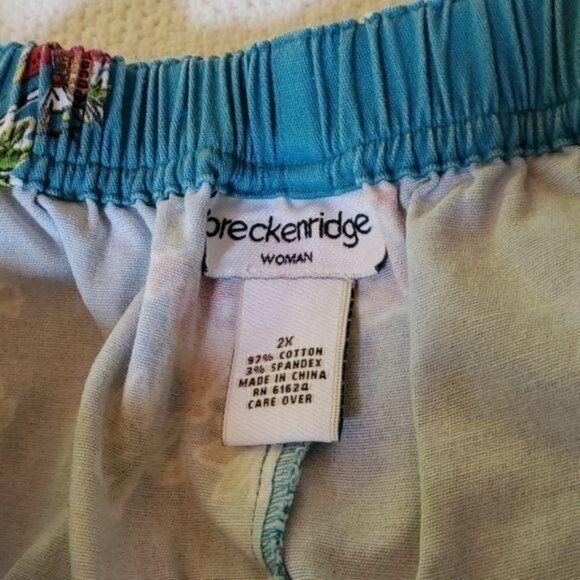 Designer Breckenridge Vintage Graphic Pullon High Rise Caribbean Sz 2 Size 36" / US 14 / IT 50 - 7 Thumbnail