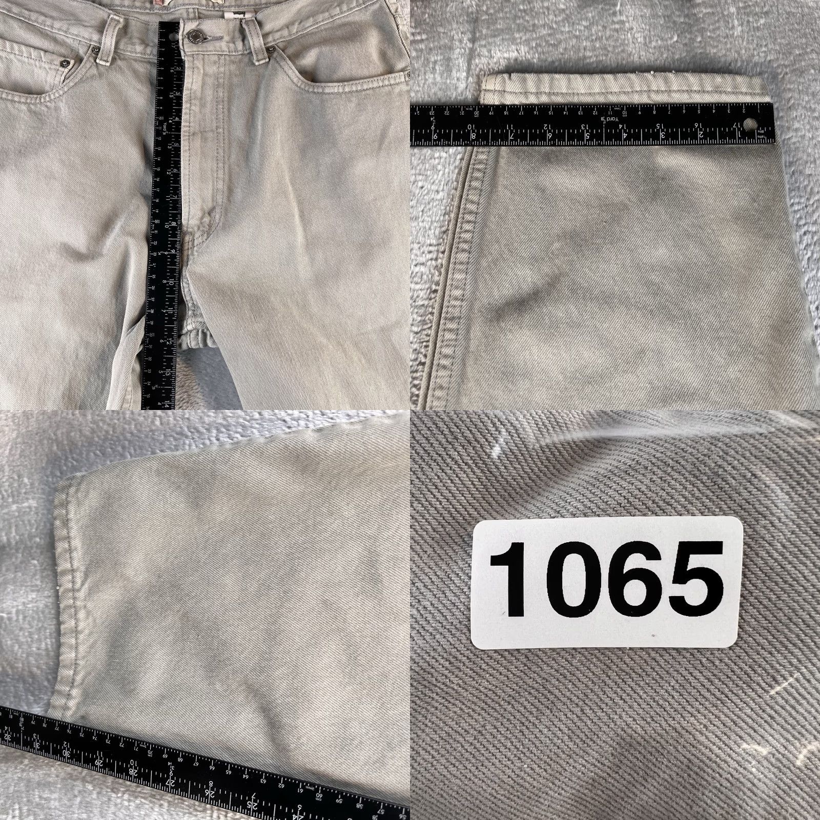 Levi's VINTAGE Levi's 550 Jeans Men's 34x34 Gray Denim Relaxed Straight 5-Pocket USA 90s Size US 34 / EU 50 - 8 Thumbnail