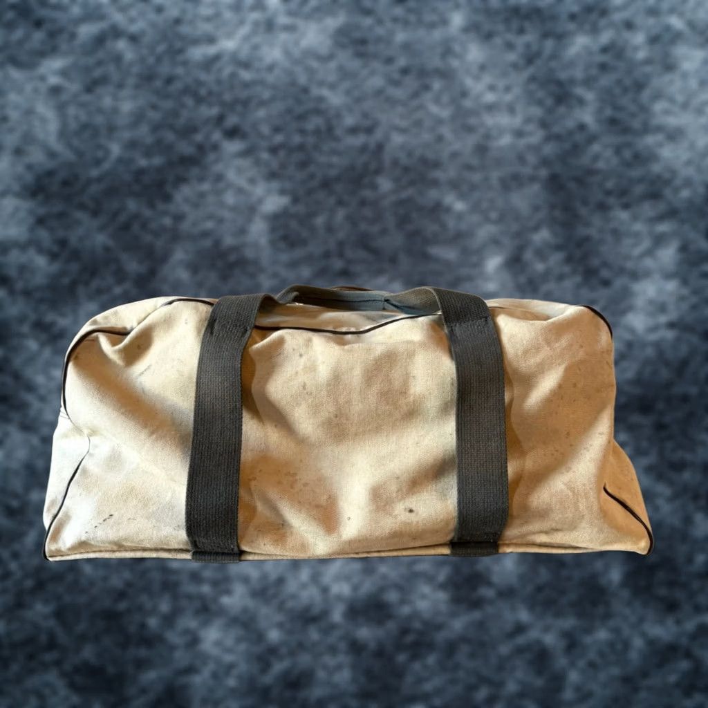 Vintage VINTAGE Boyt Canvas Duffle Bag - Tan - Large - Travel - 30x13x12 in - Unisex Adults - Double Handles - Zip - Top Handle - Canvas Size US L / EU 52-54 / 3 - 1 Thumbnail