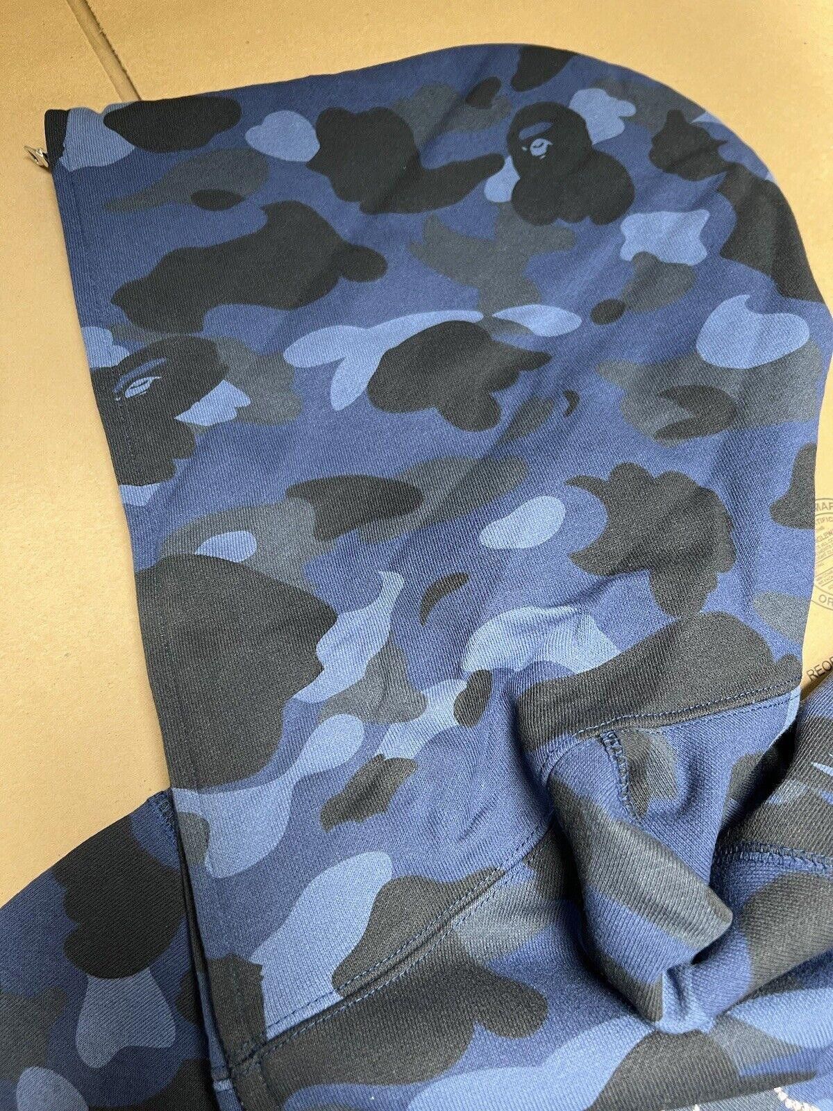 Bape BAPE A Bathing Ape Head Hoodie Blue Navy Camo Swarovski L Size US 34 / EU 50 - 4 Thumbnail