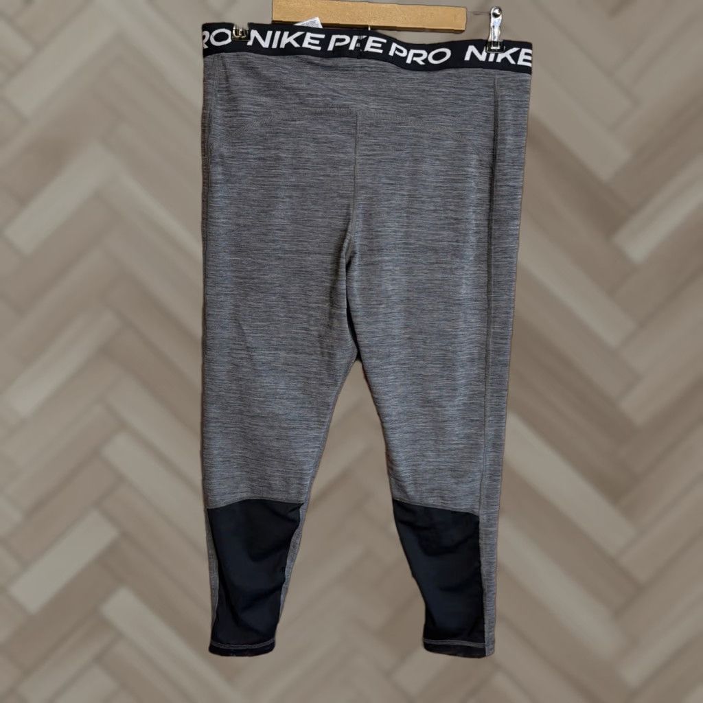 Nike Nike Pro Women's Leggings Gray XL Size 40" / US 18 - 1 Thumbnail