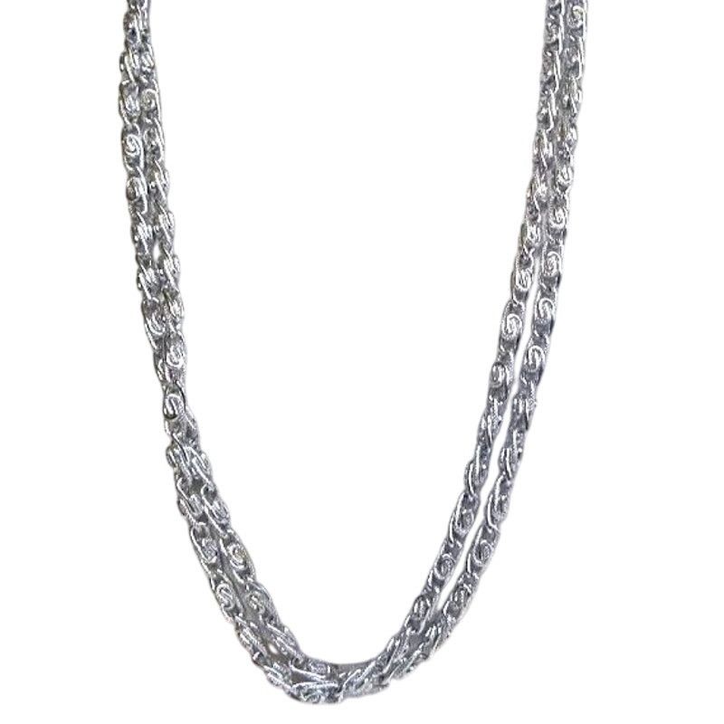 Vintage Vintage Eloxal Aluminum Scroll Link Chain Long Necklace Size ONE SIZE - 1 Thumbnail