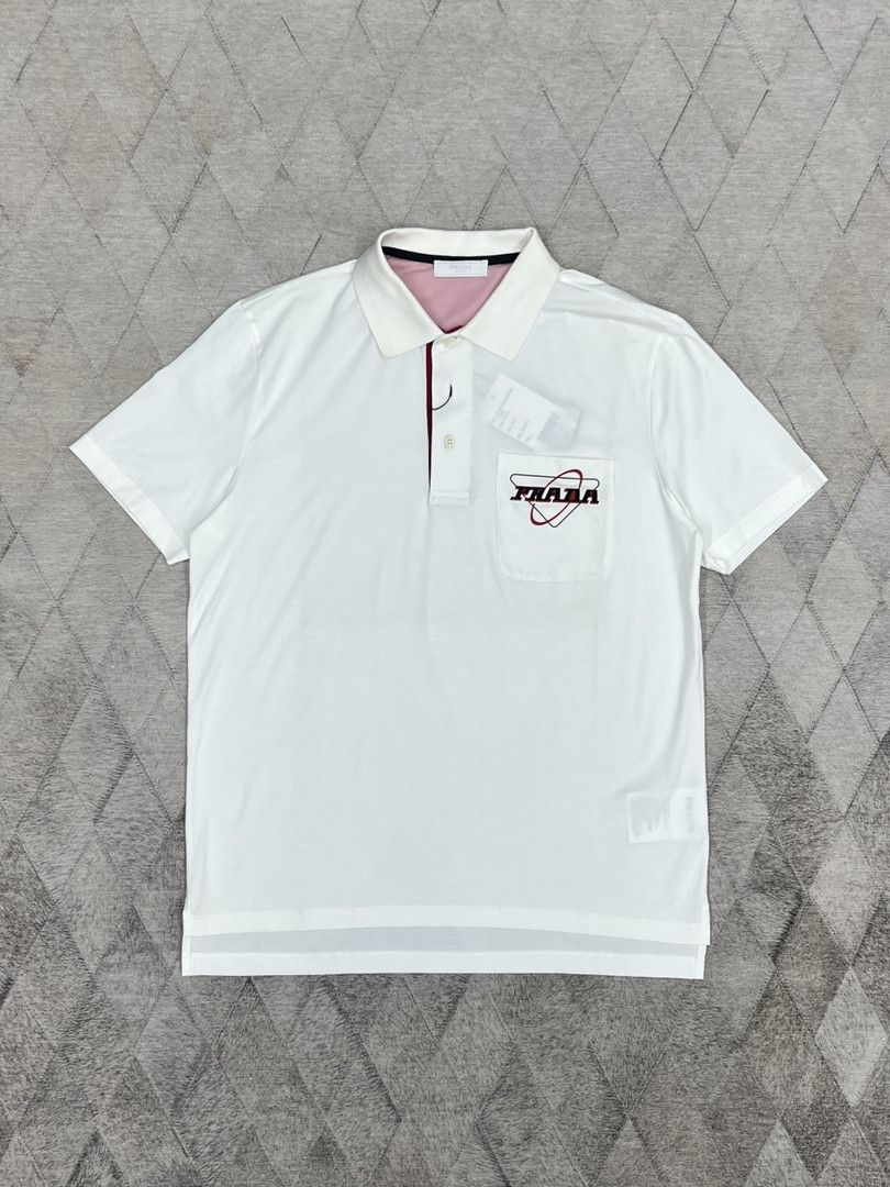 Prada Prada Logo Graphic Polo Shirt Size L Size US L / EU 52-54 / 3 - 1 Thumbnail